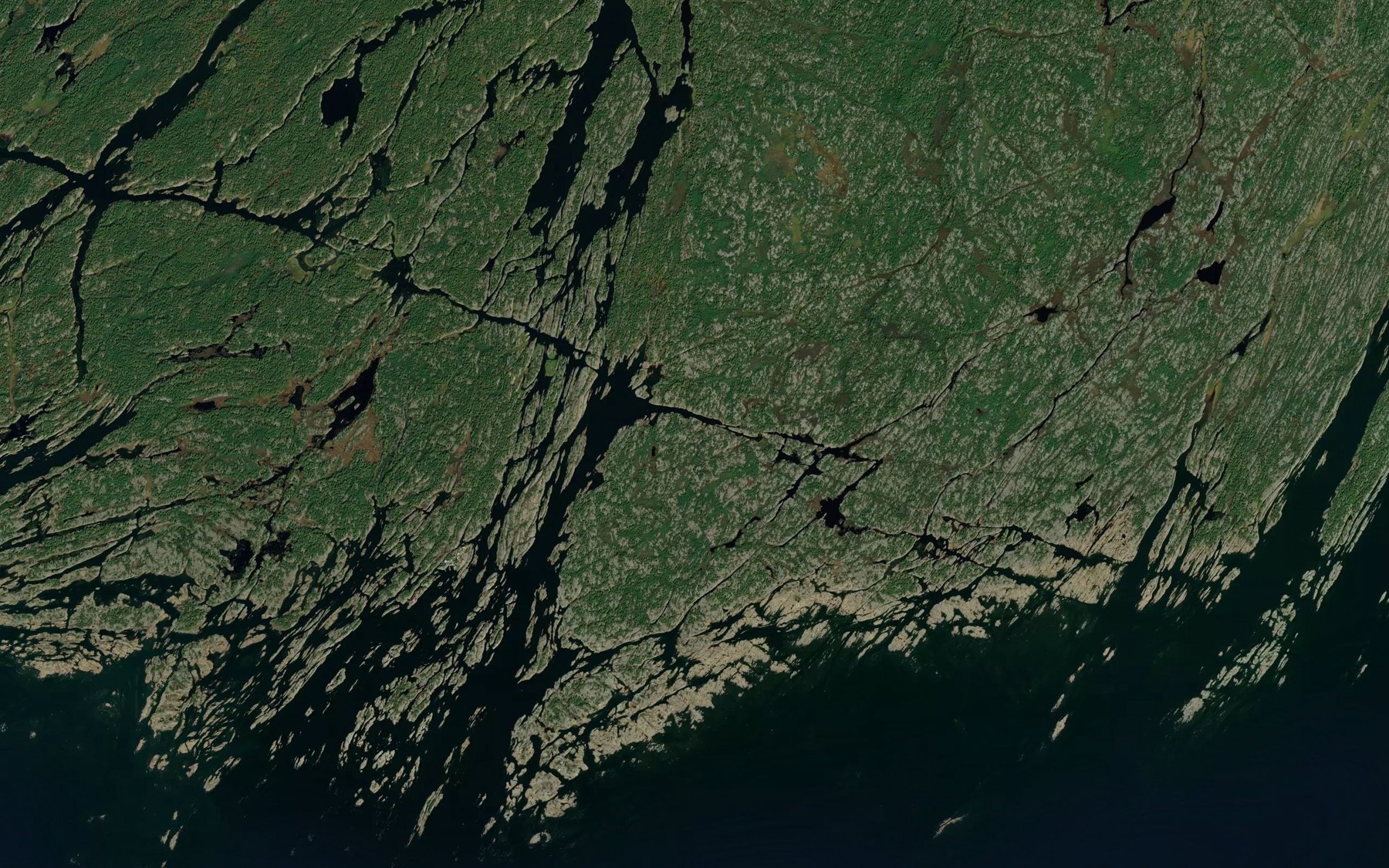 Satellite map of the Crooked Rapids