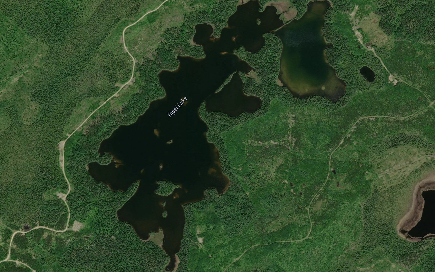 Satellite map of the Hipel Lake