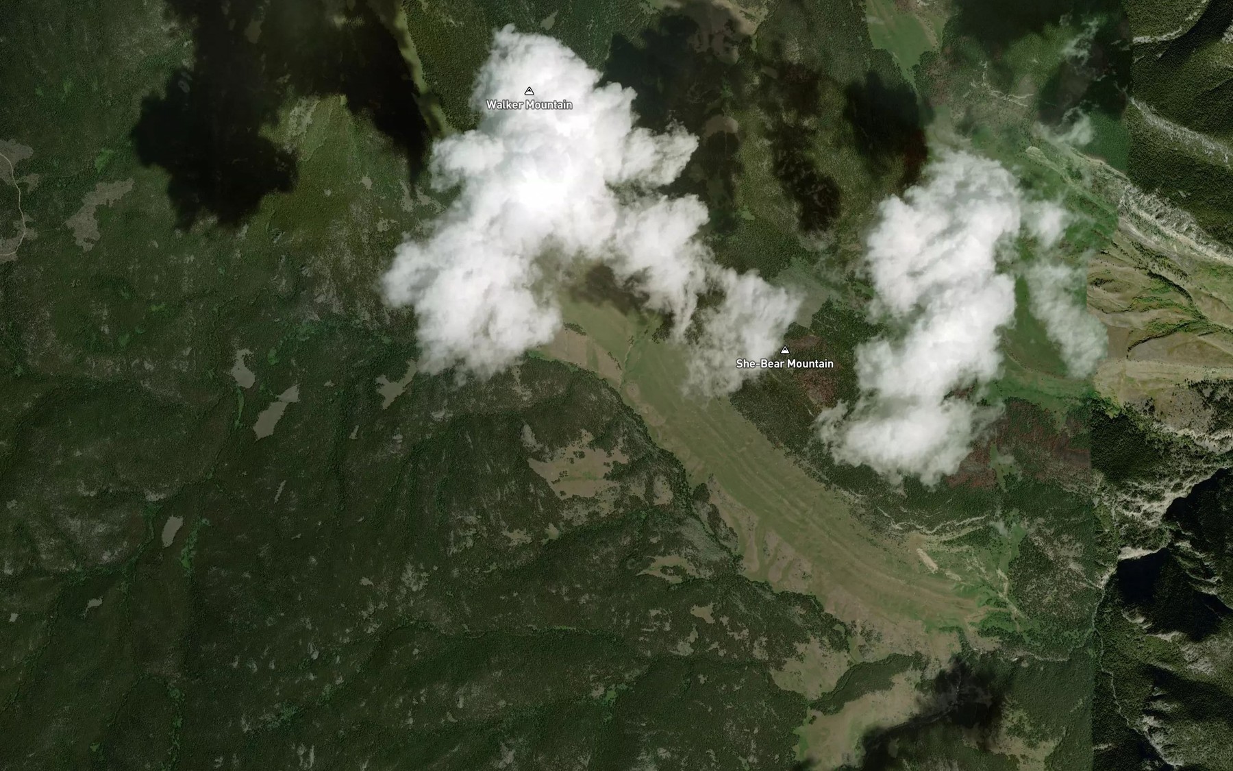 Satellite map of the Buck Creek