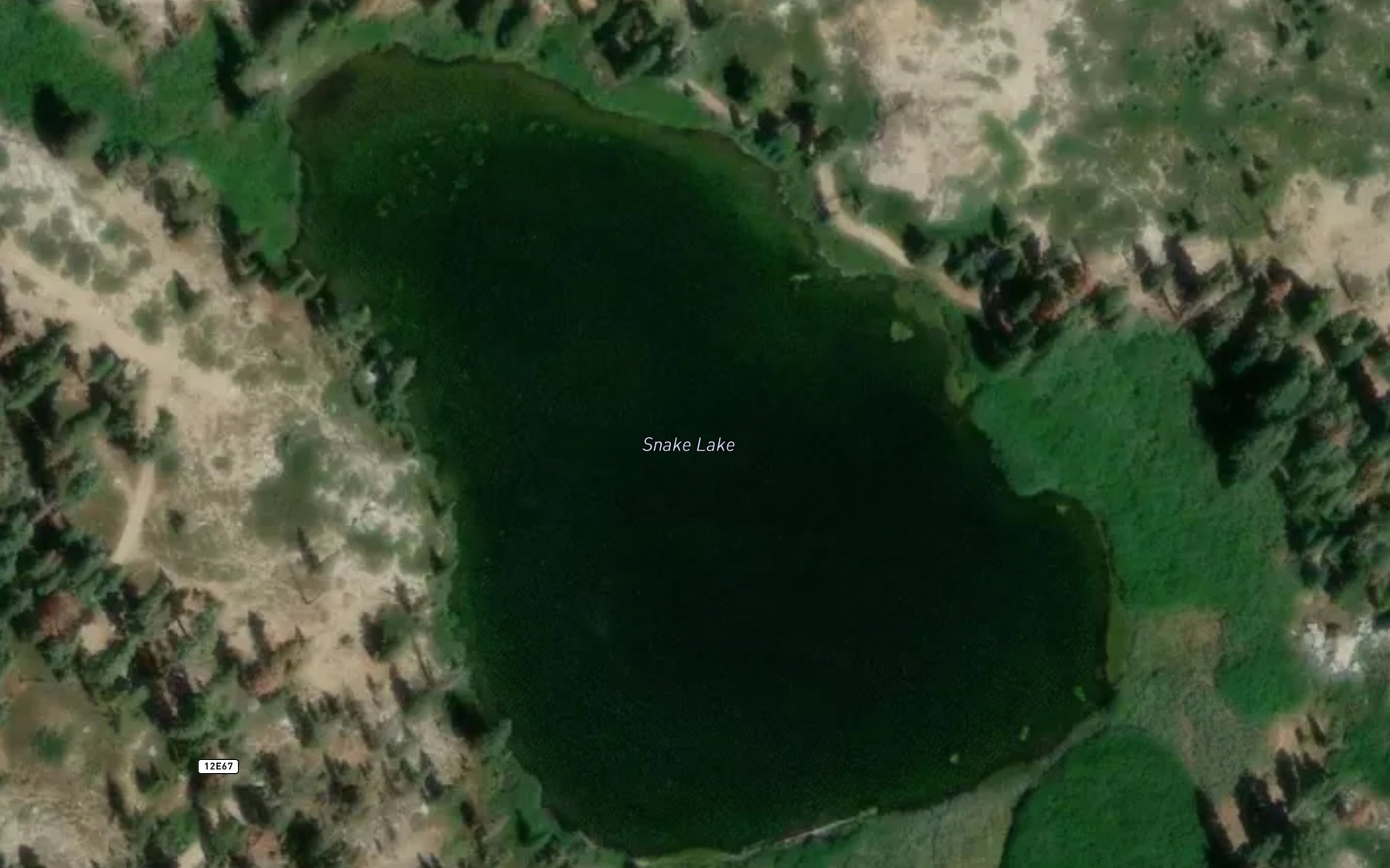 Satellite map of the Snake Lake