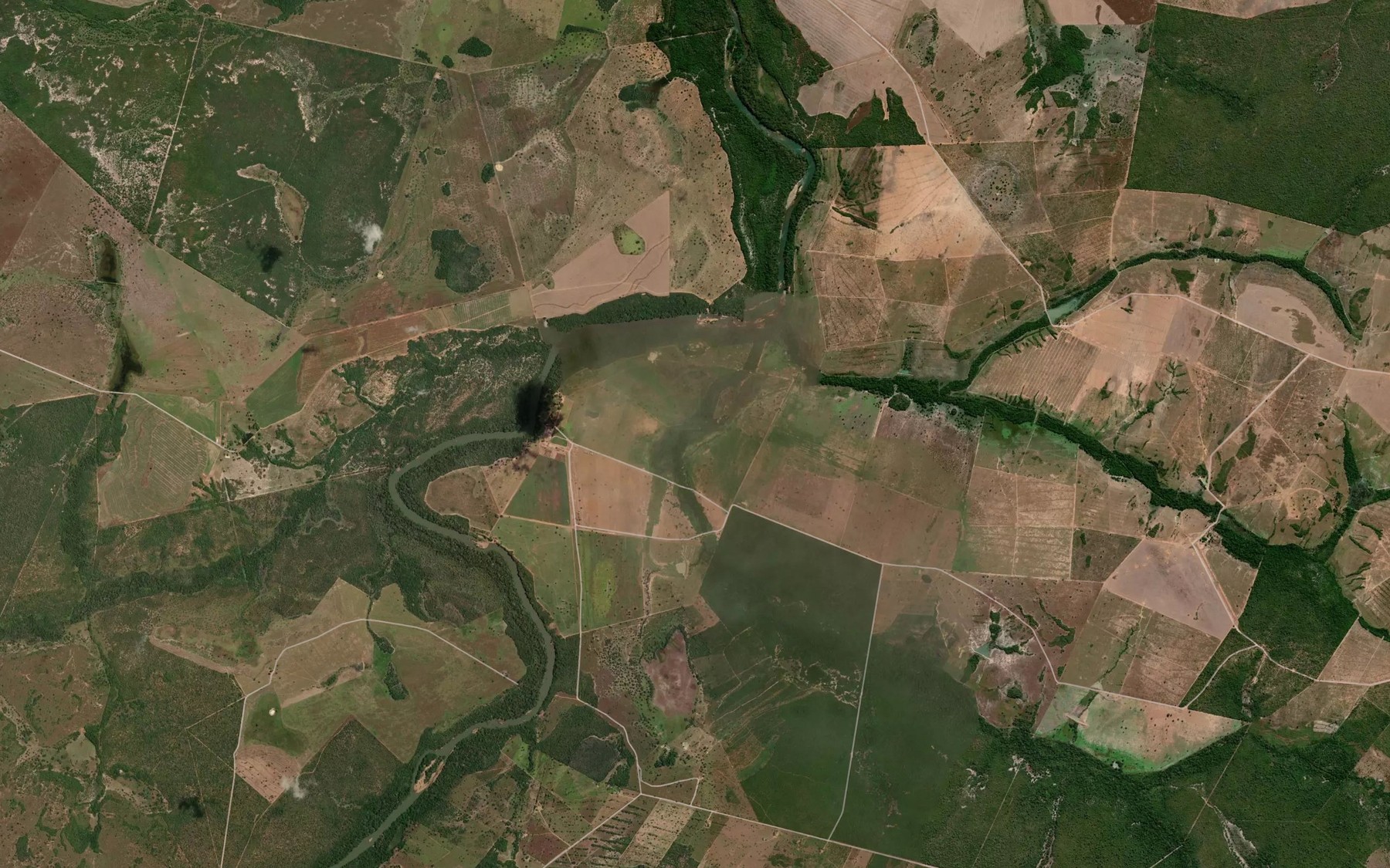 Satellite map of the Corrego Bangue