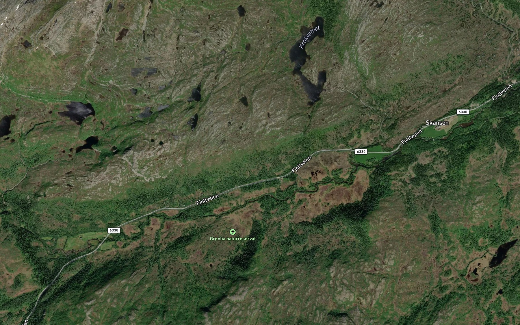 Satellite map of the Merkesbekken