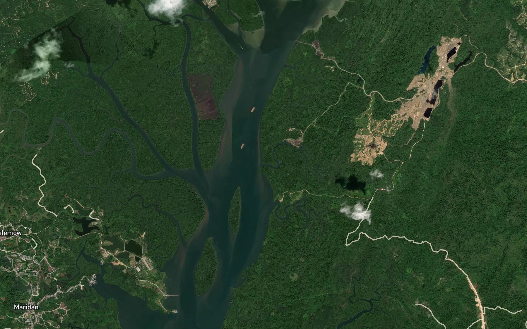 Satellite map of the Sungai Sijaung