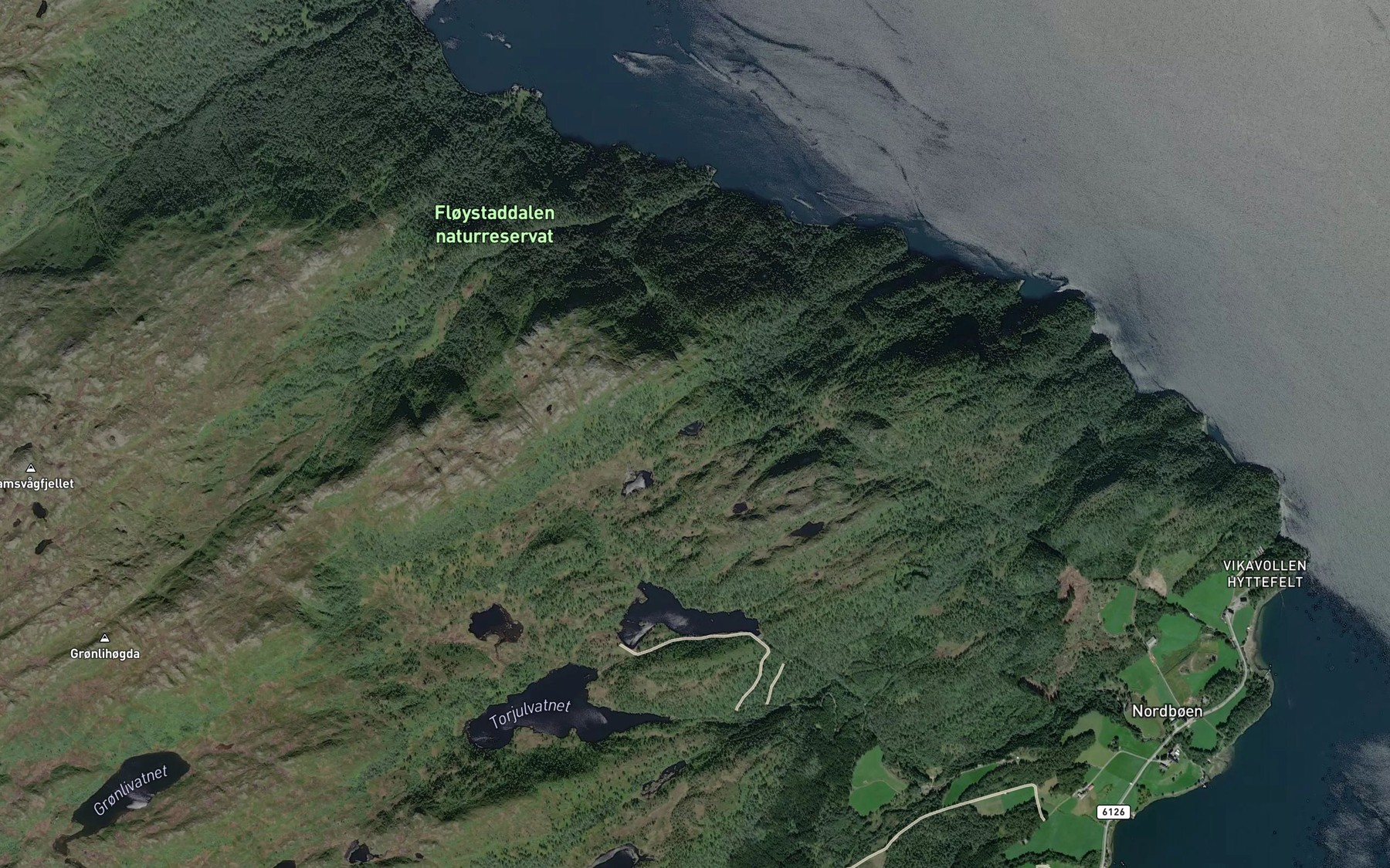 Satellite map of the Bjonnaholen