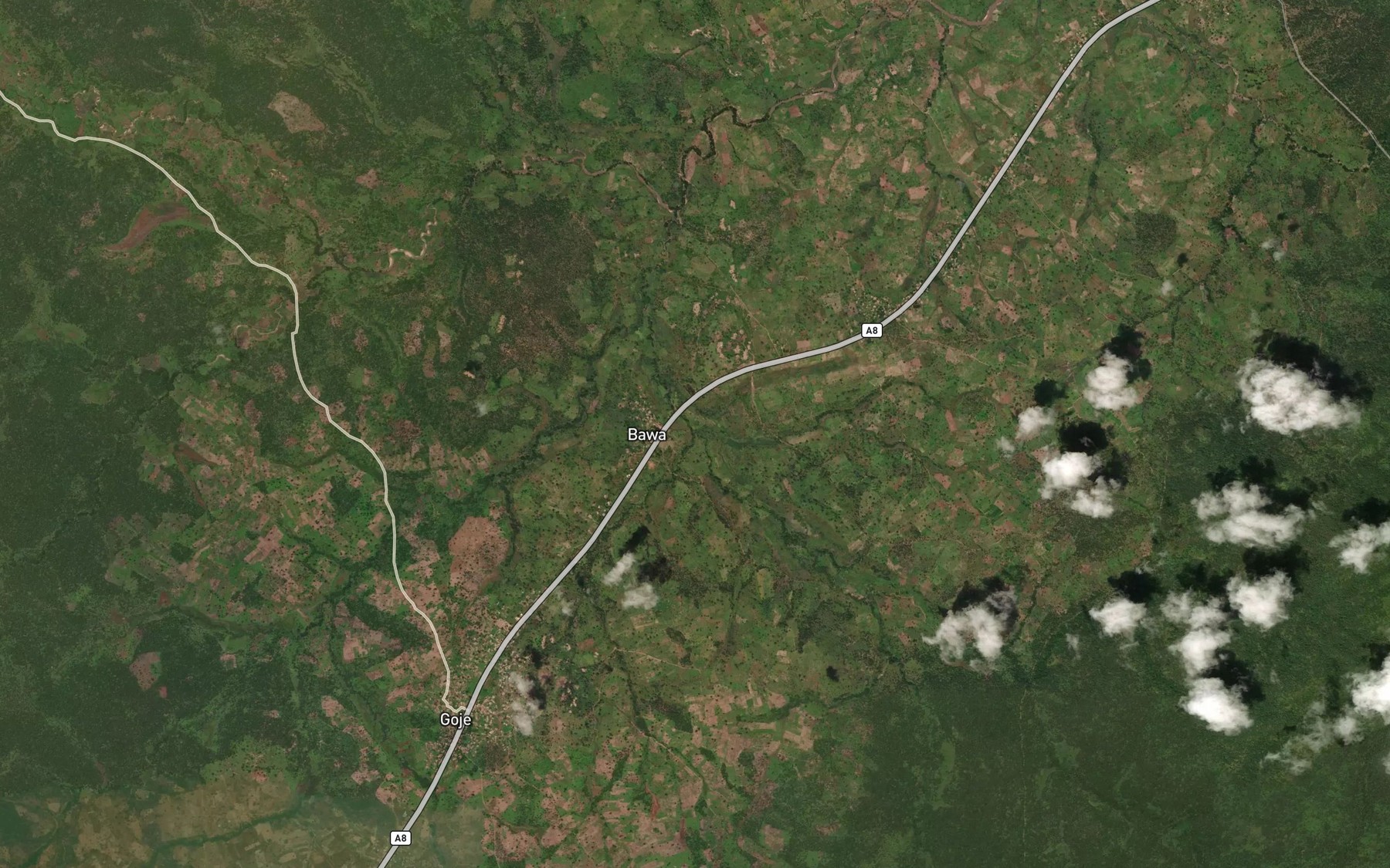 Satellite map of the River Likwa