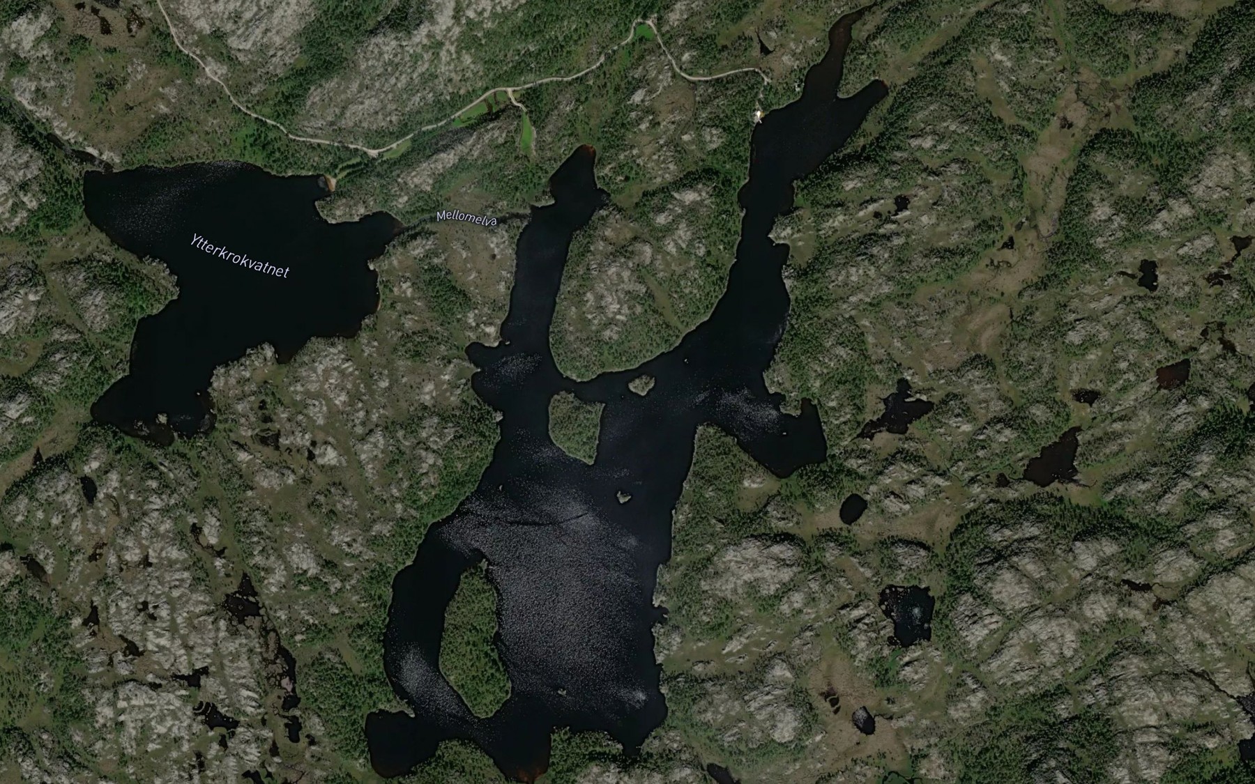 Satellite map of the Inner Krokvatnet