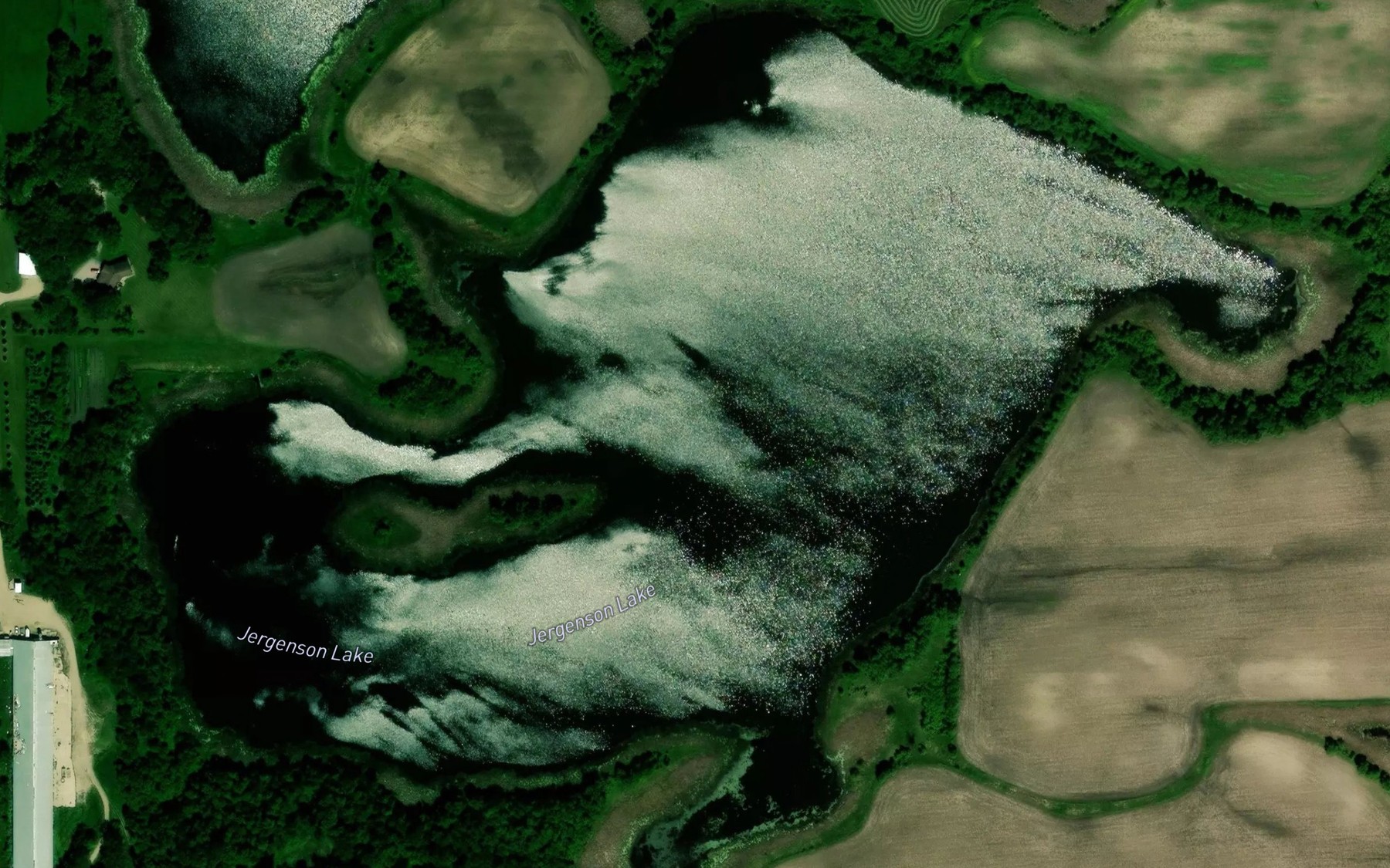 Satellite map of the Jergenson Lake
