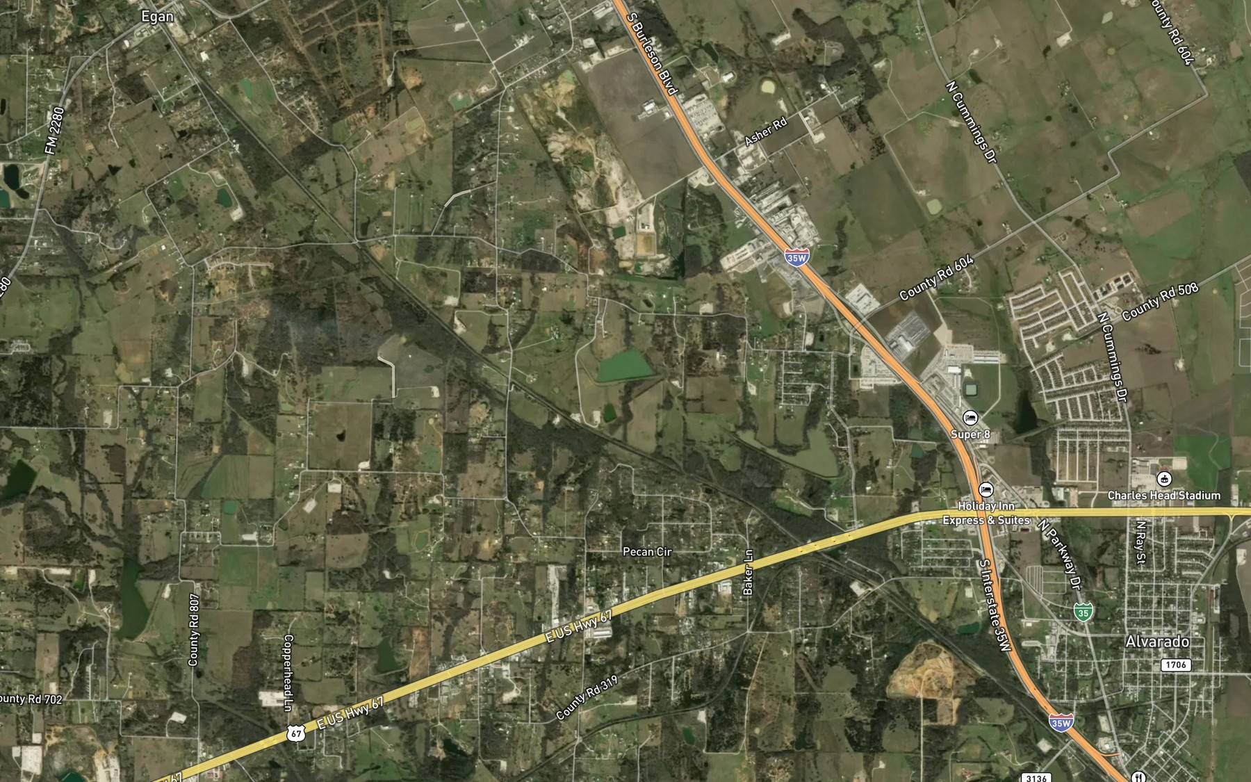 Satellite map of the Soil Conservation Service Site 30 Reservoir