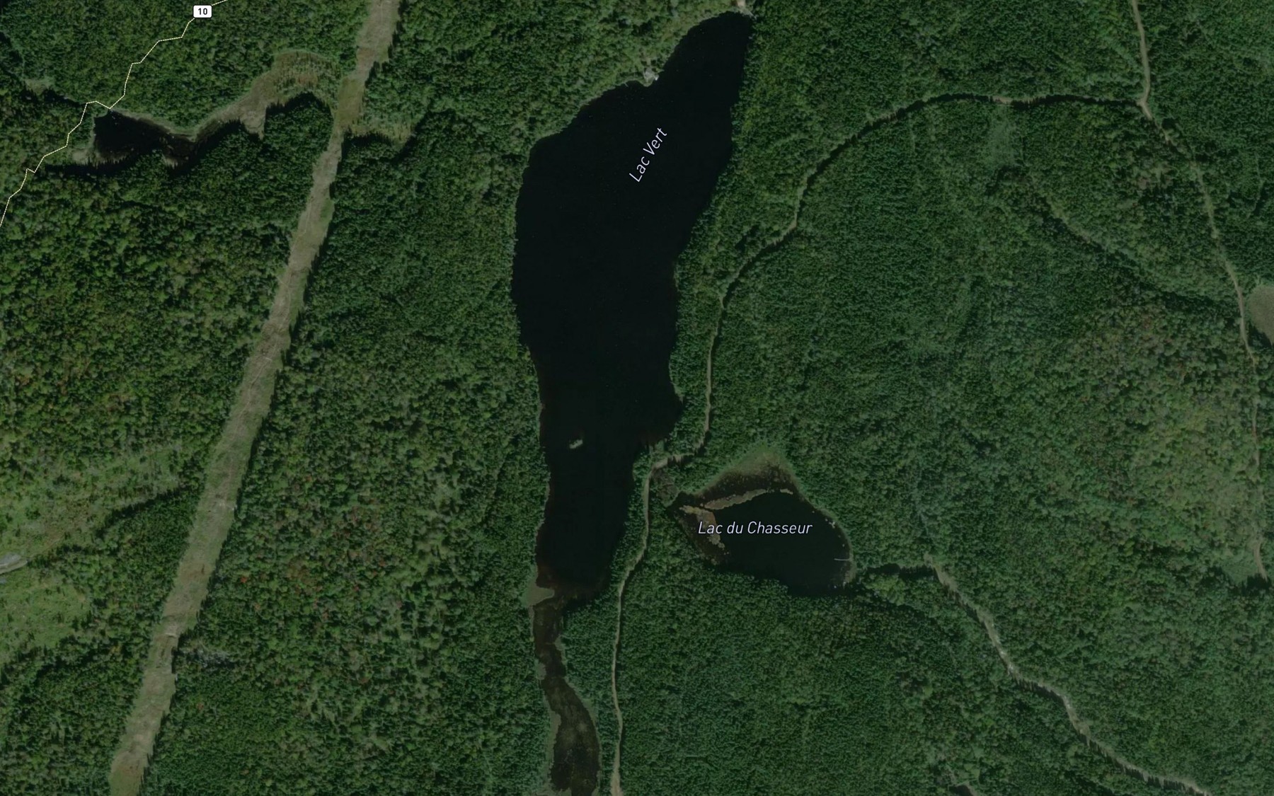 Satellite map of the Lac Vert