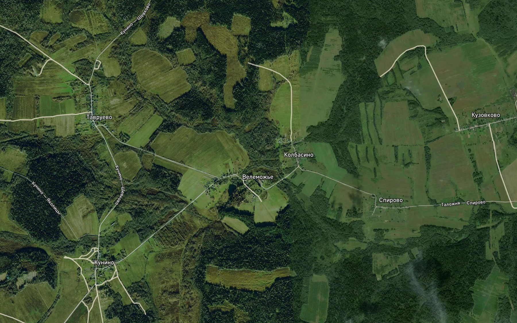 Satellite map of the Kizhnevka