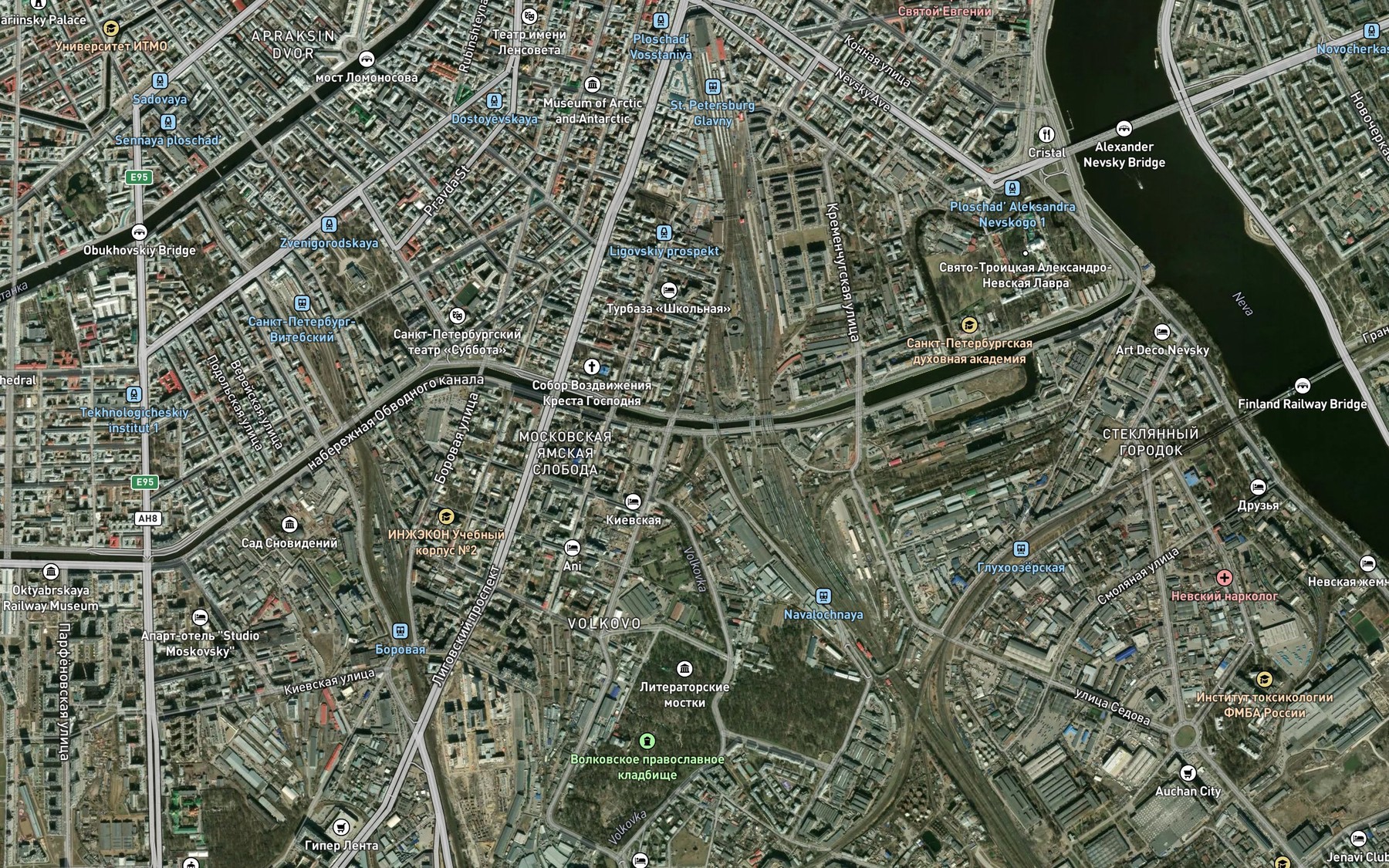 Satellite map of the Volkovka