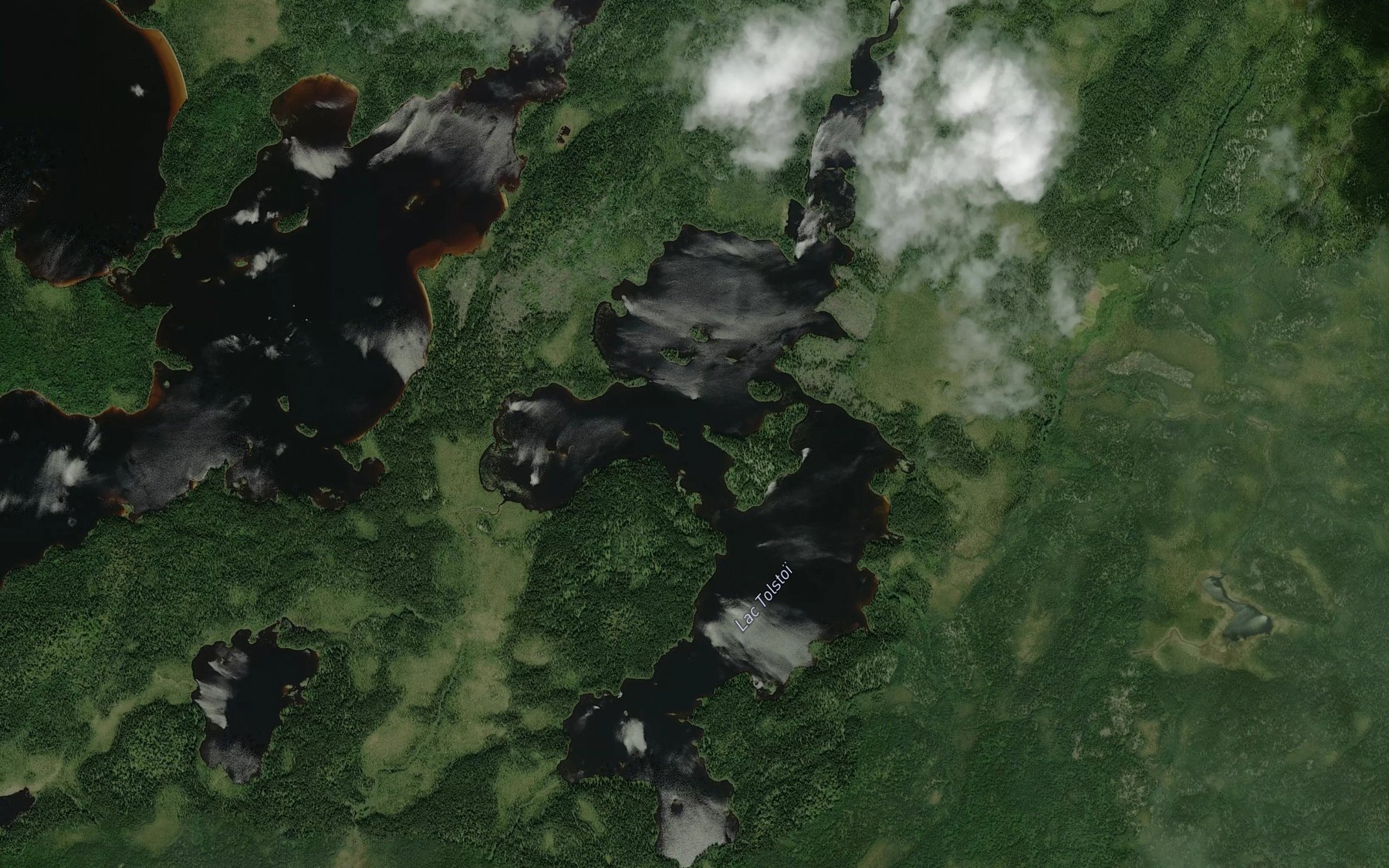 Satellite map of the Lac Tolstoi