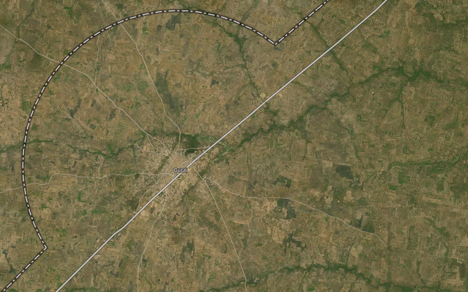 Satellite map of the River Gire