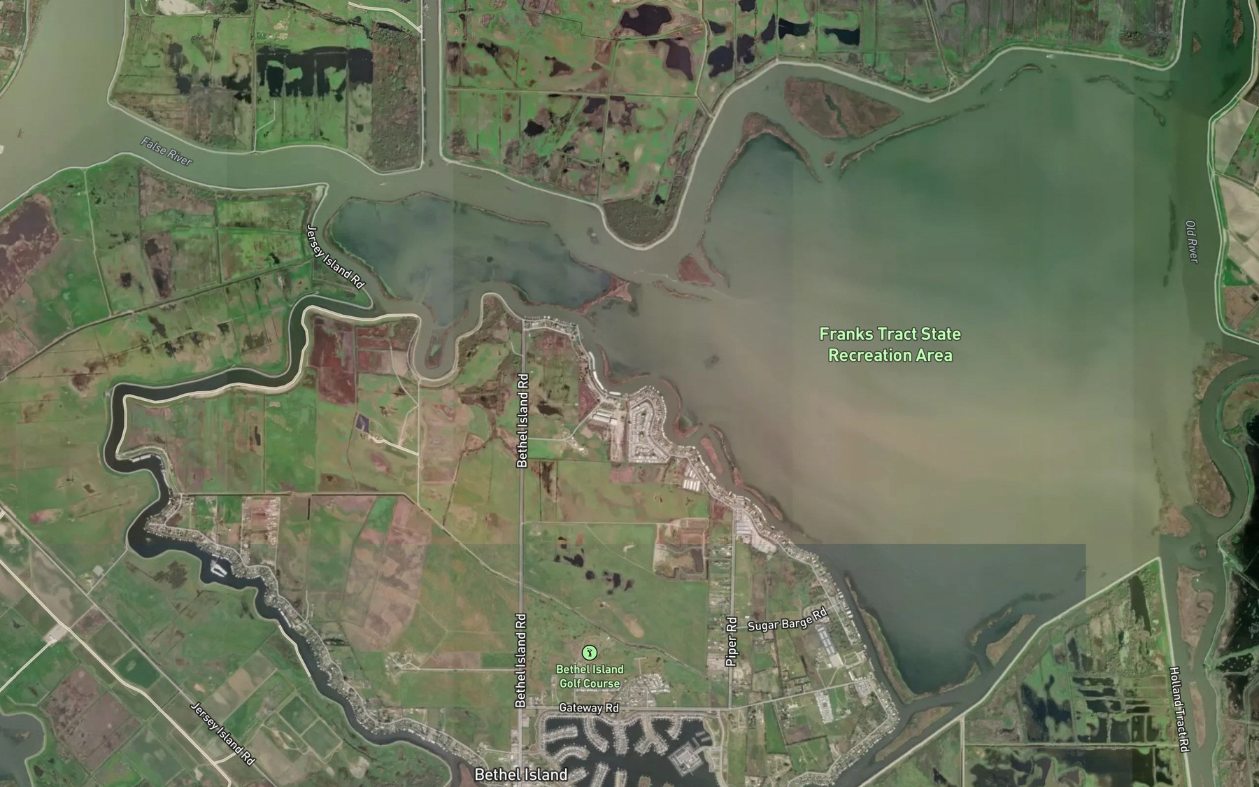 Satellite map of the Piper Slough