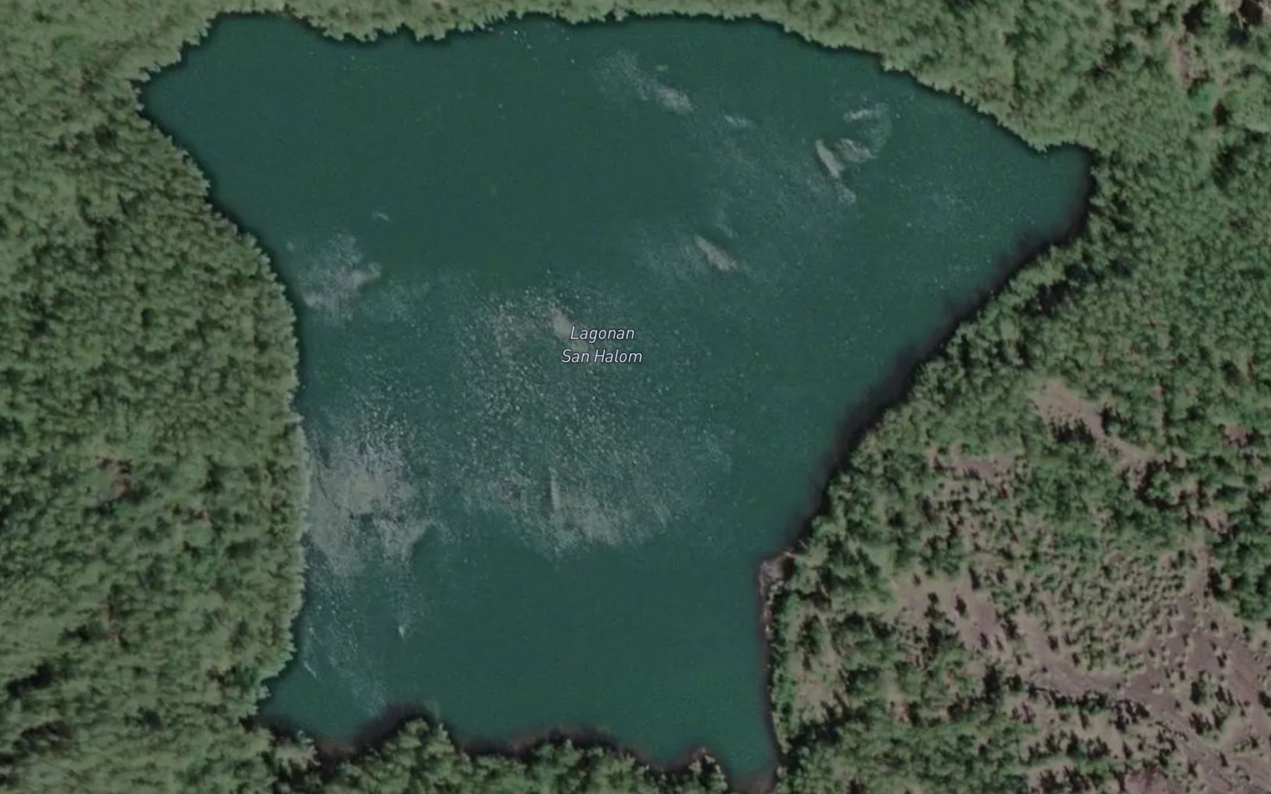 Satellite map of the Laguna Sanhalom - Brackish Water