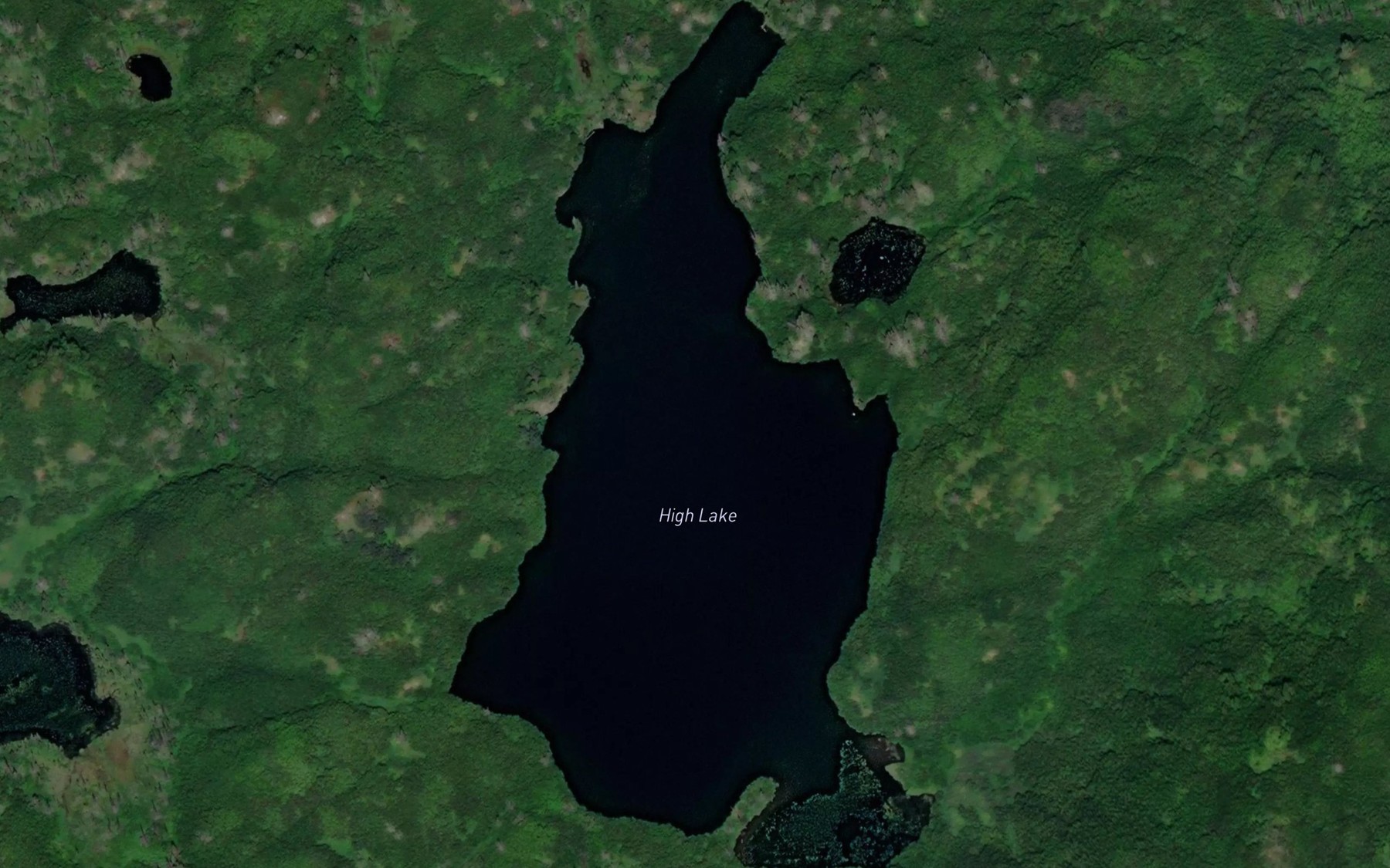 Satellite map of the High Lake