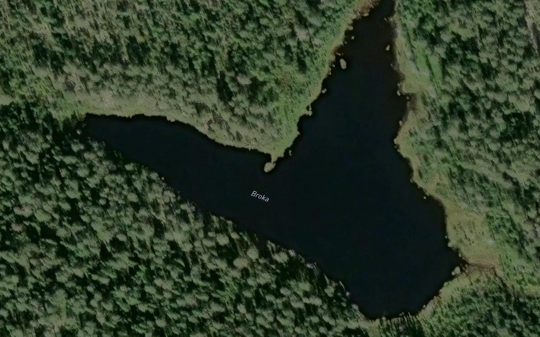 Satellite map of the Broka