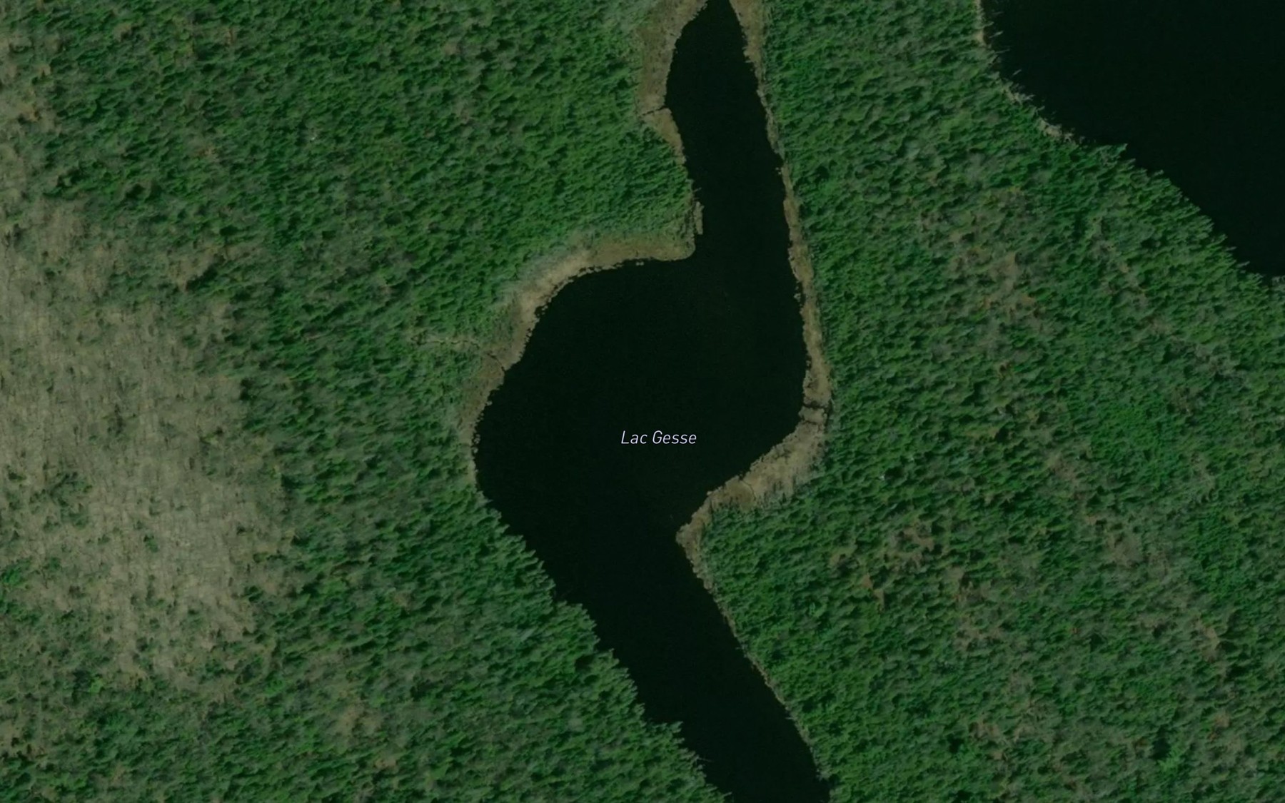 Satellite map of the Lac Gesse