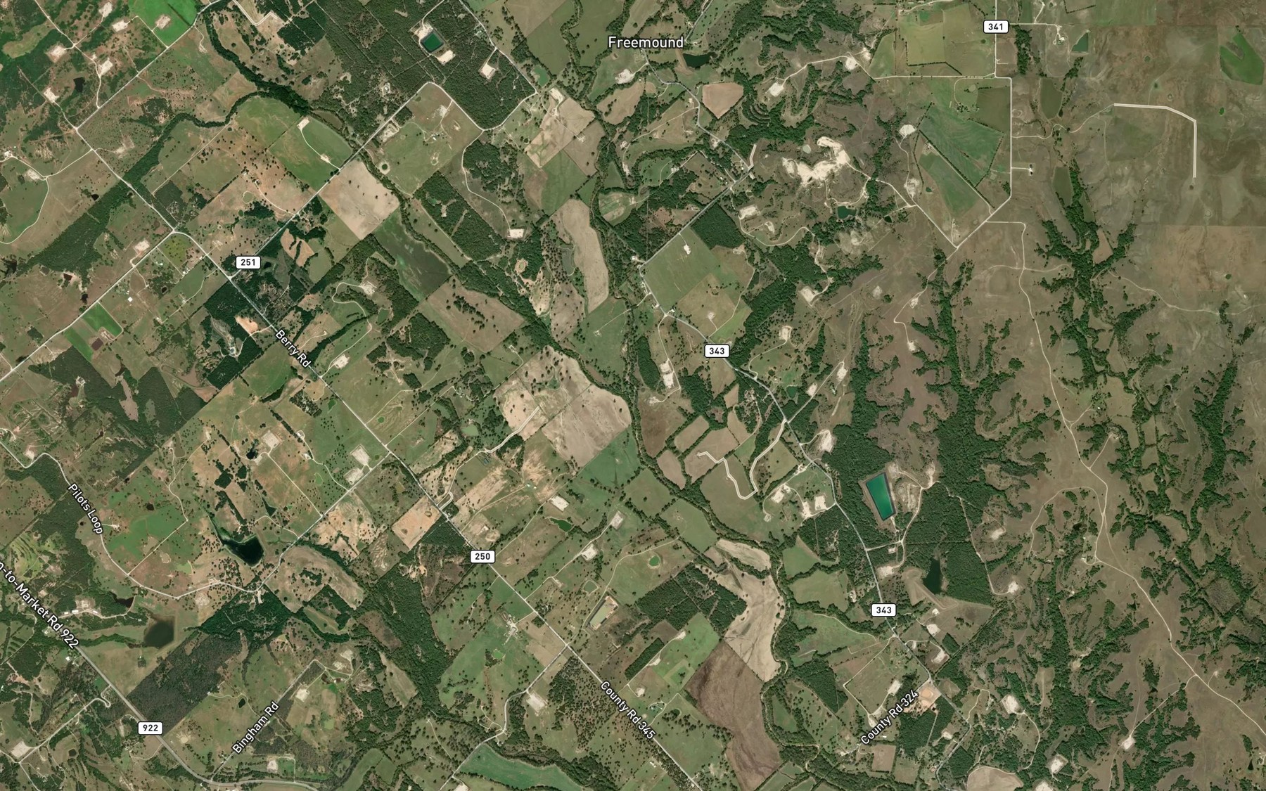 Satellite map of the Willawalla Creek