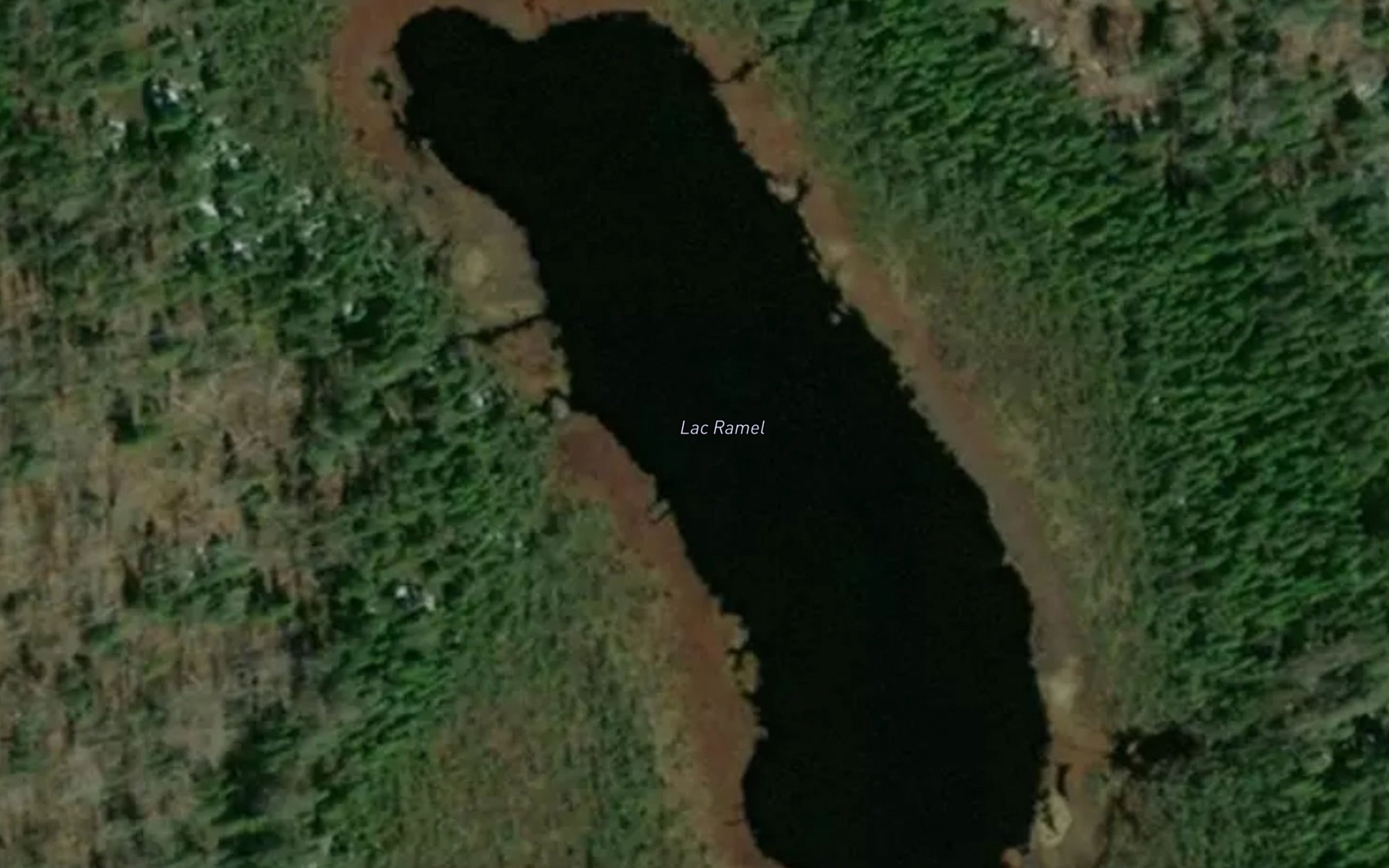 Satellite map of the Lac Ramel