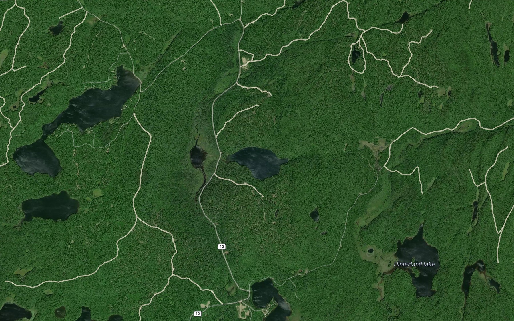 Satellite map of the Little Louie Lake