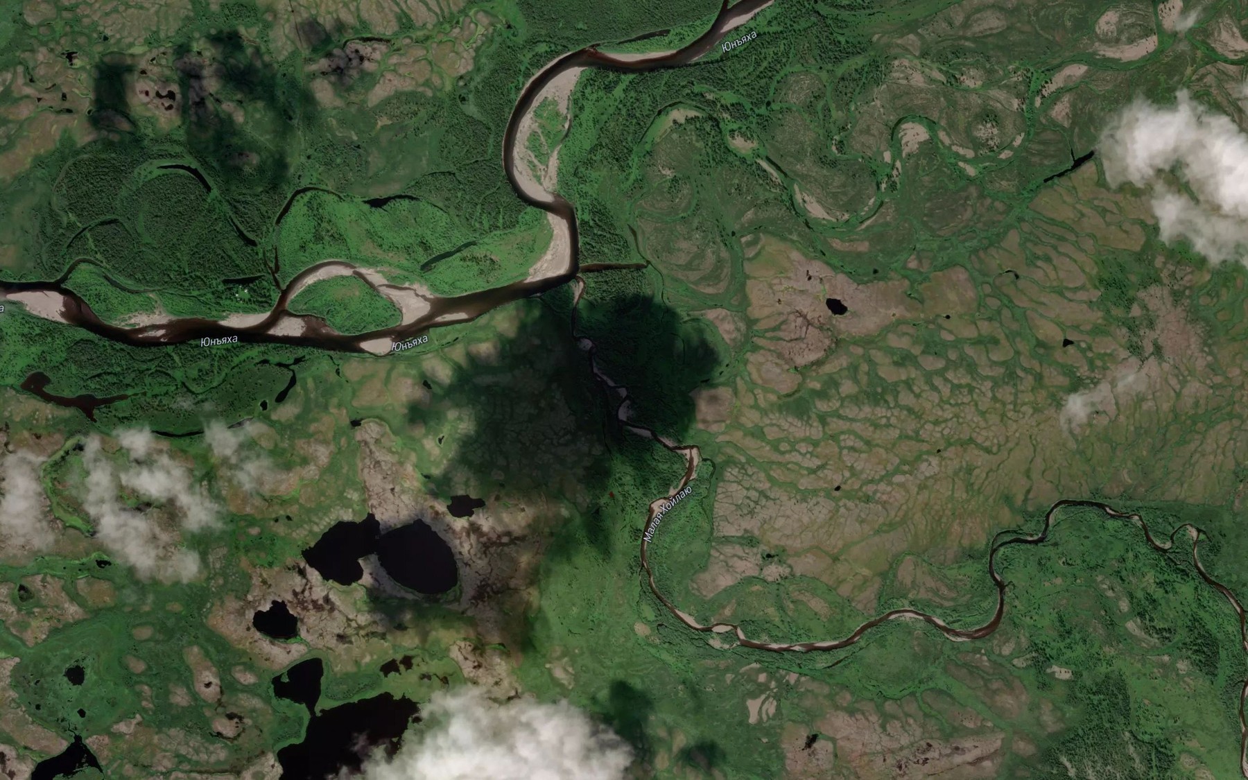 Satellite map of the Malyy Khoylayu