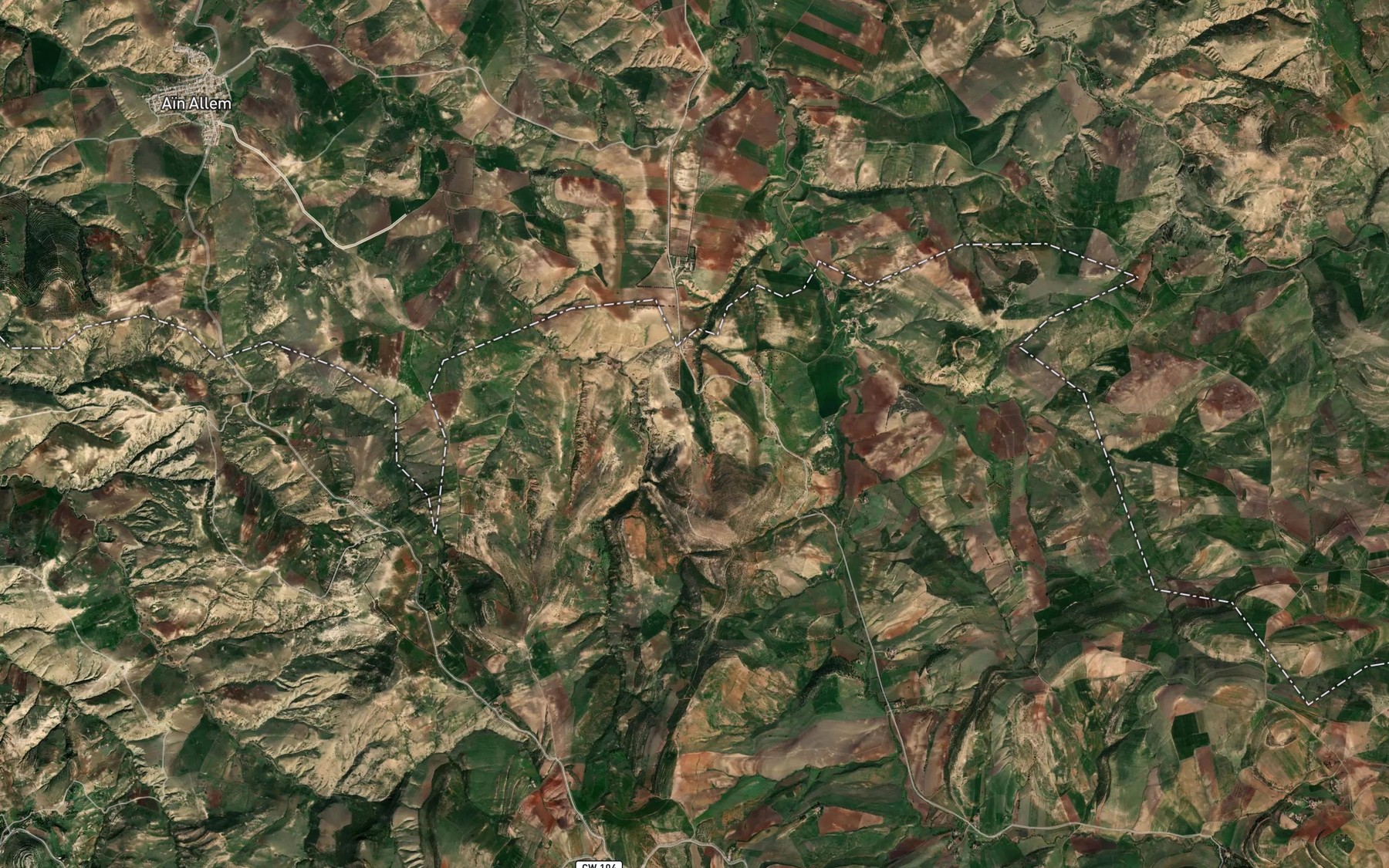Satellite map of the Ain Teksarene