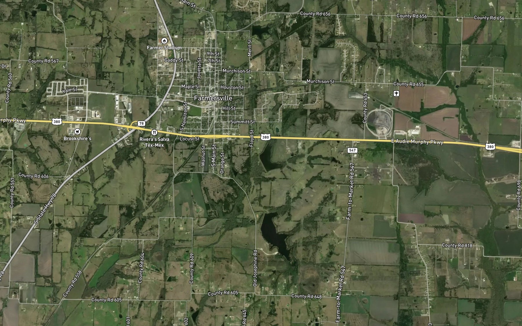 Satellite map of the Soil Conservation Service Site 83a Reservoir