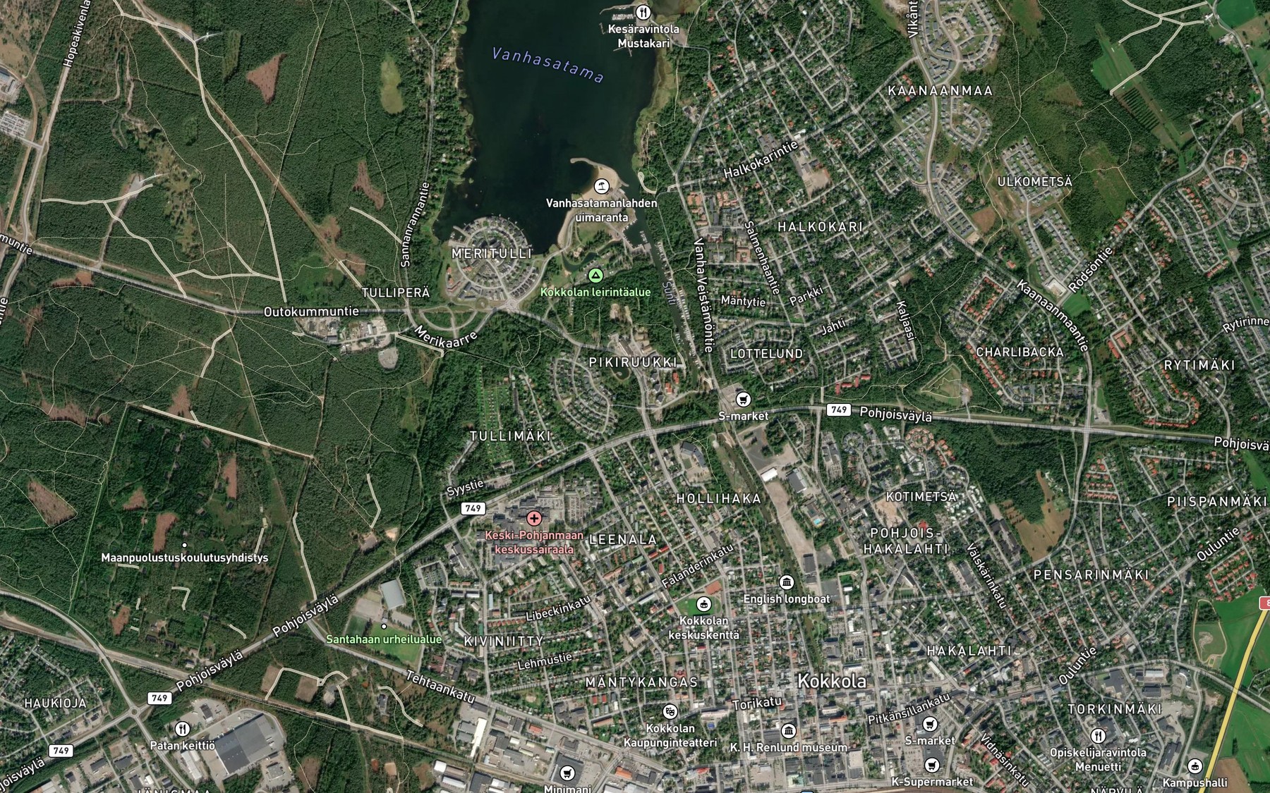 Satellite map of the Kaustarviken