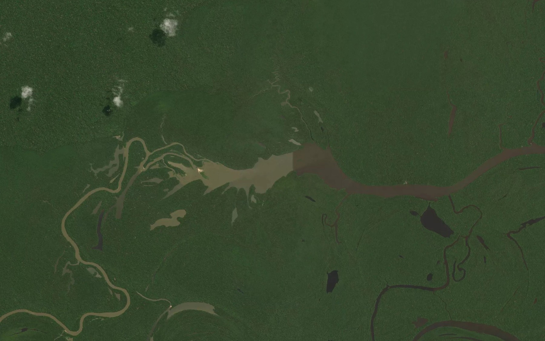 Satellite map of the Lago Capivara