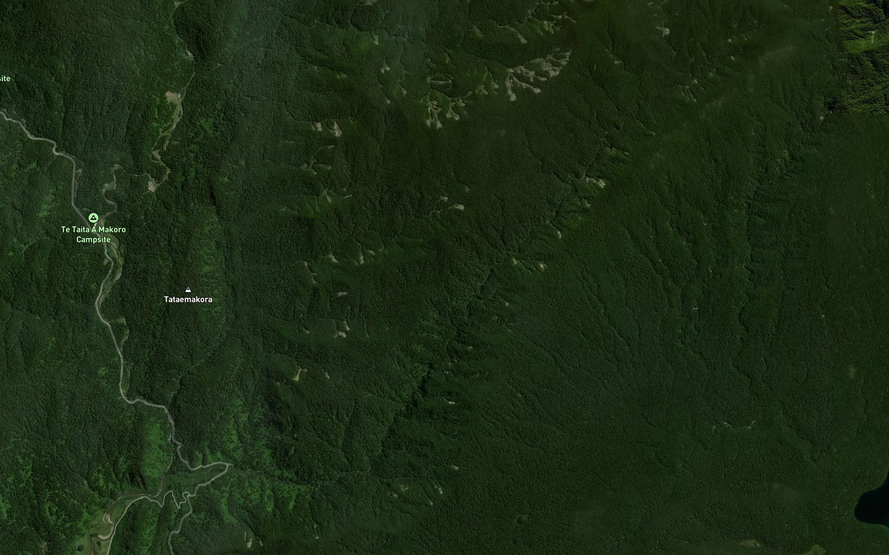 Satellite map of the Waiotukupuna Stream