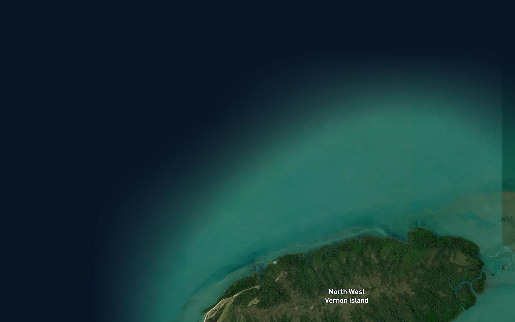 Satellite map of the Smith Reef