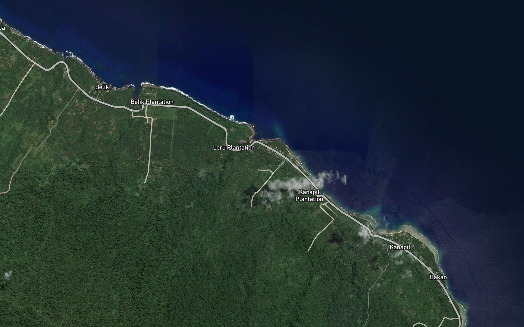 Satellite map of the Mi River