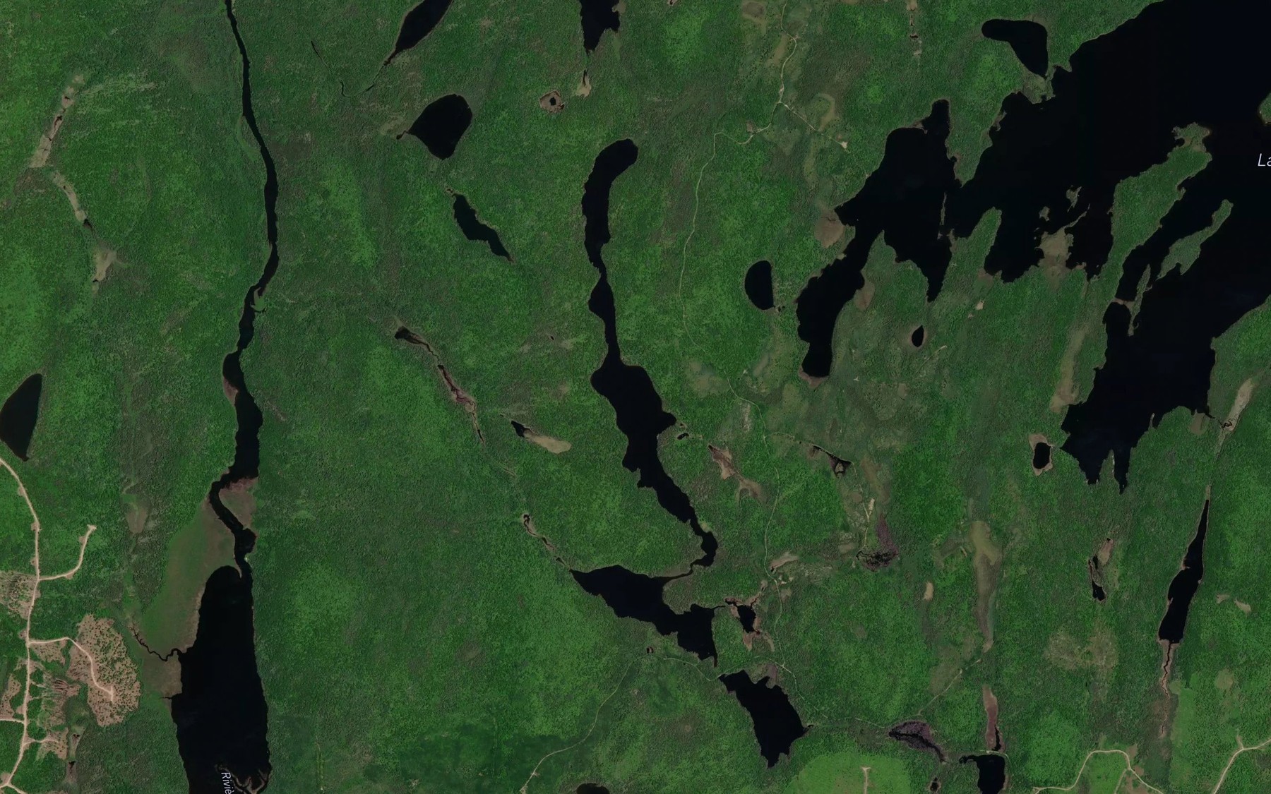 Satellite map of the Lac Lindsay