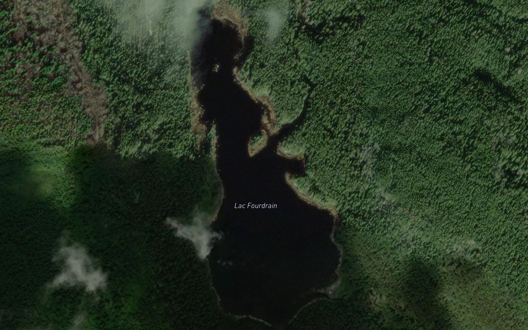 Satellite map of the Lac Fourdrain