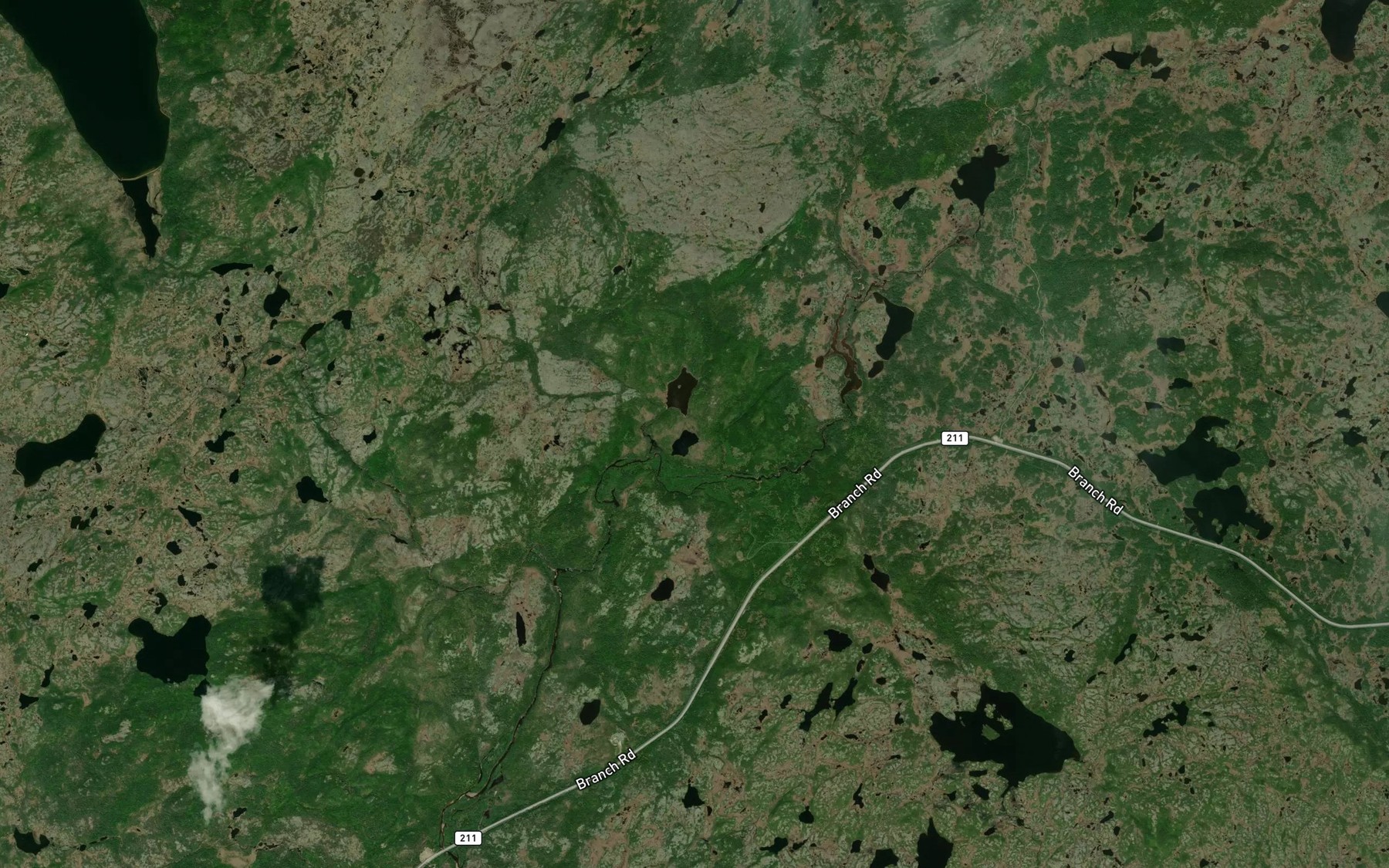 Satellite map of the Beaver Ponds
