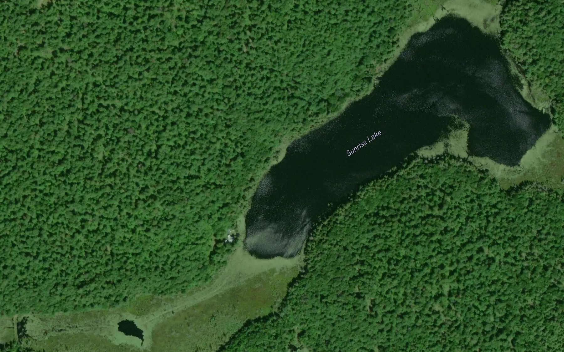 Satellite map of the Sunrise Lake