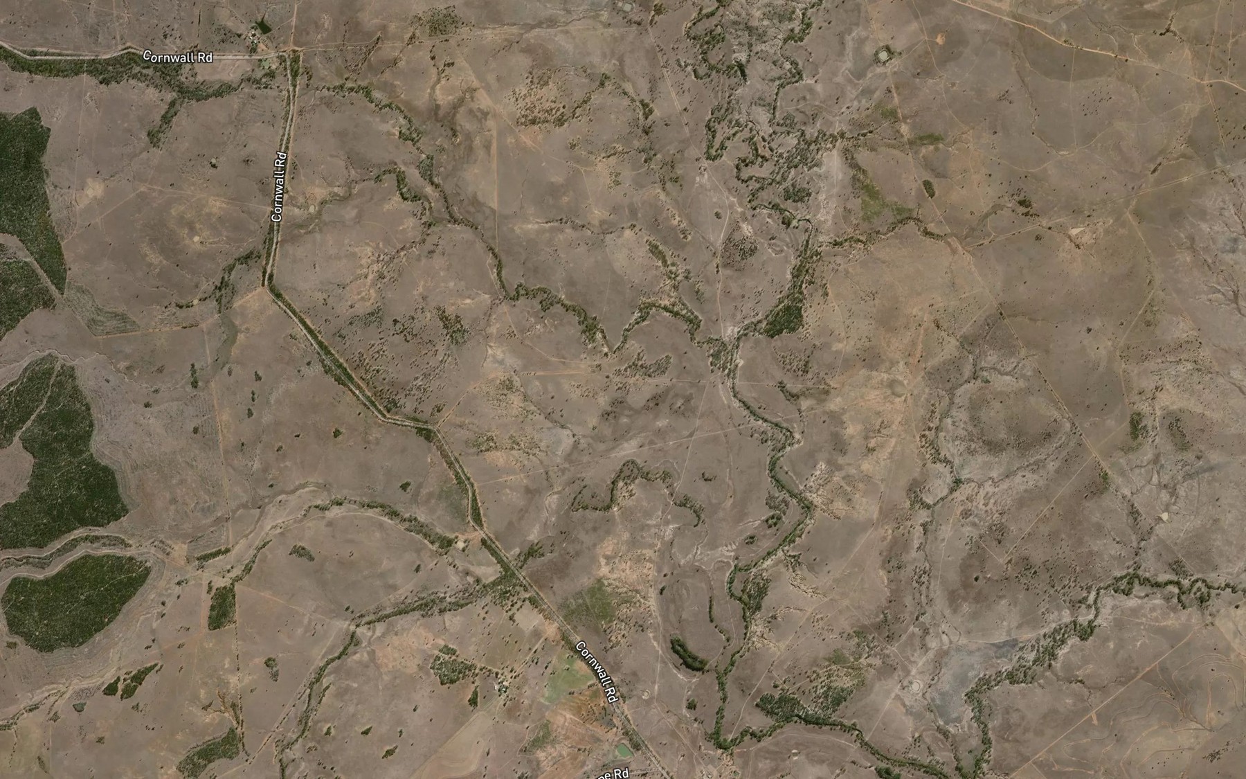 Satellite map of the Flagstone Creek