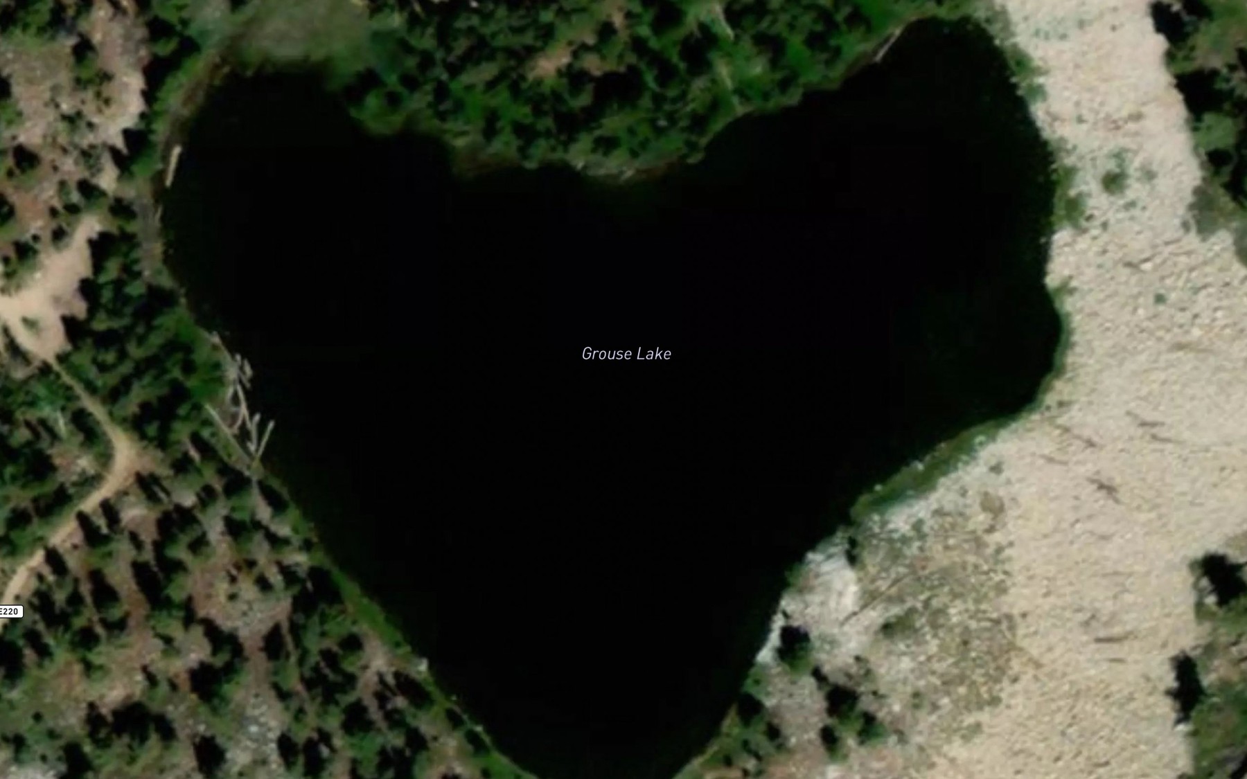 Satellite map of the Grouse Lake