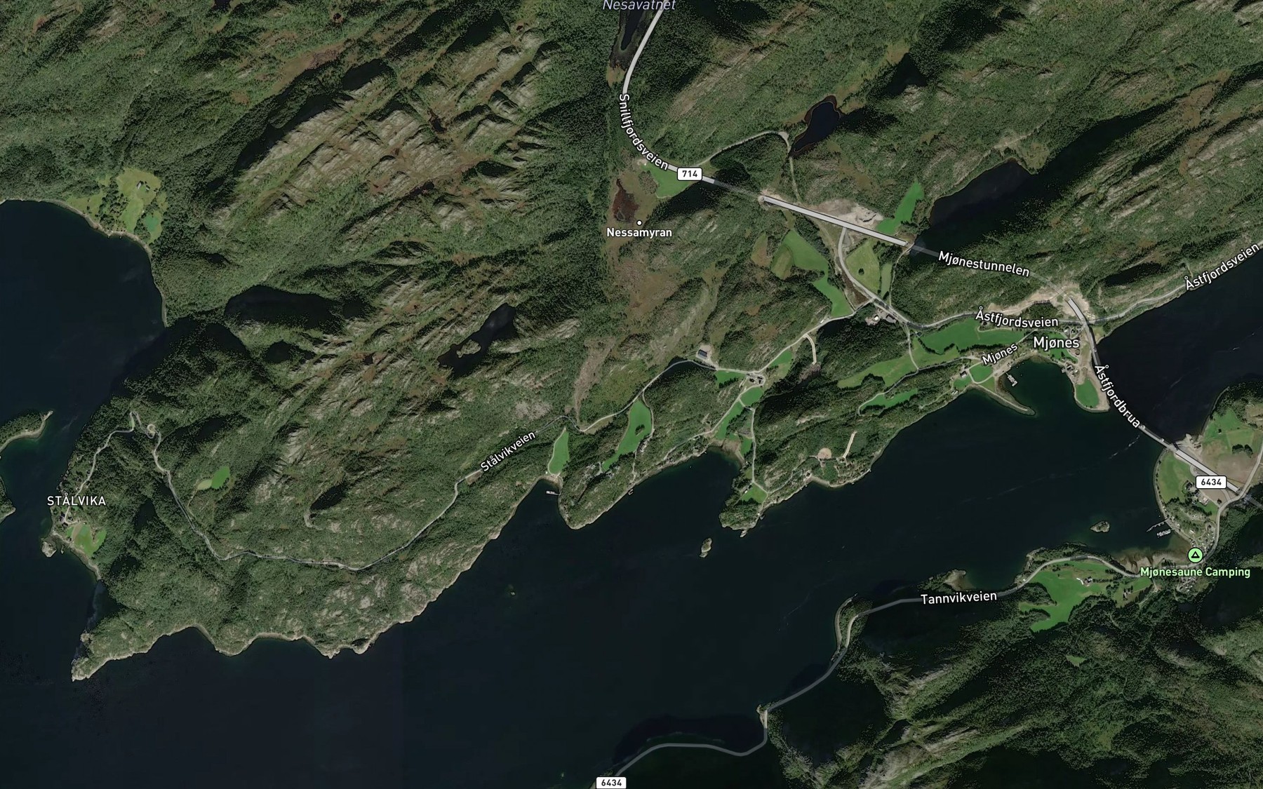 Satellite map of the Tollvikbekken