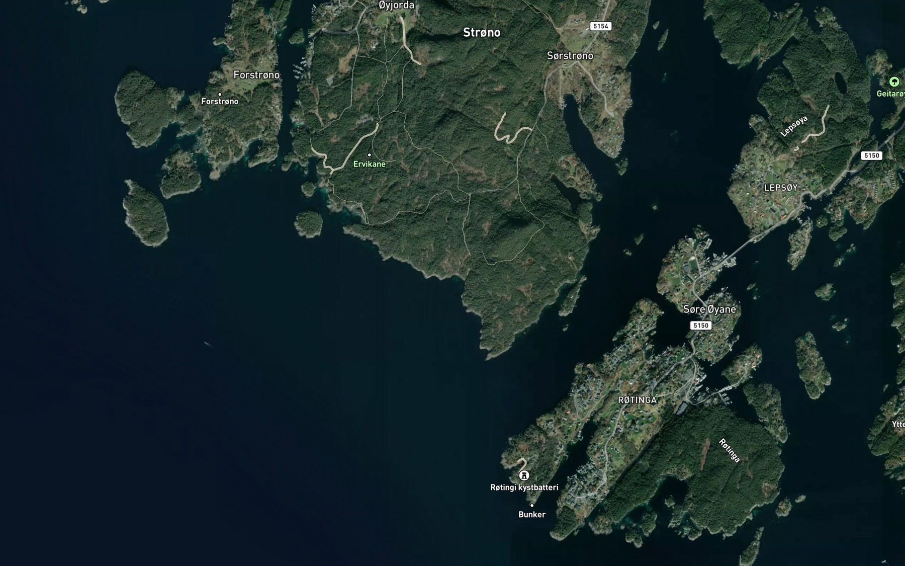 Satellite map of the Molvika