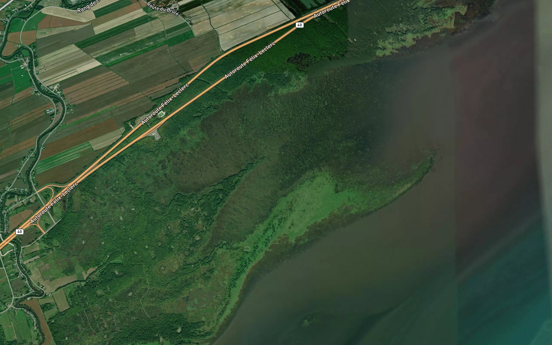 Satellite map of the Baie de l'Ile aux Grues