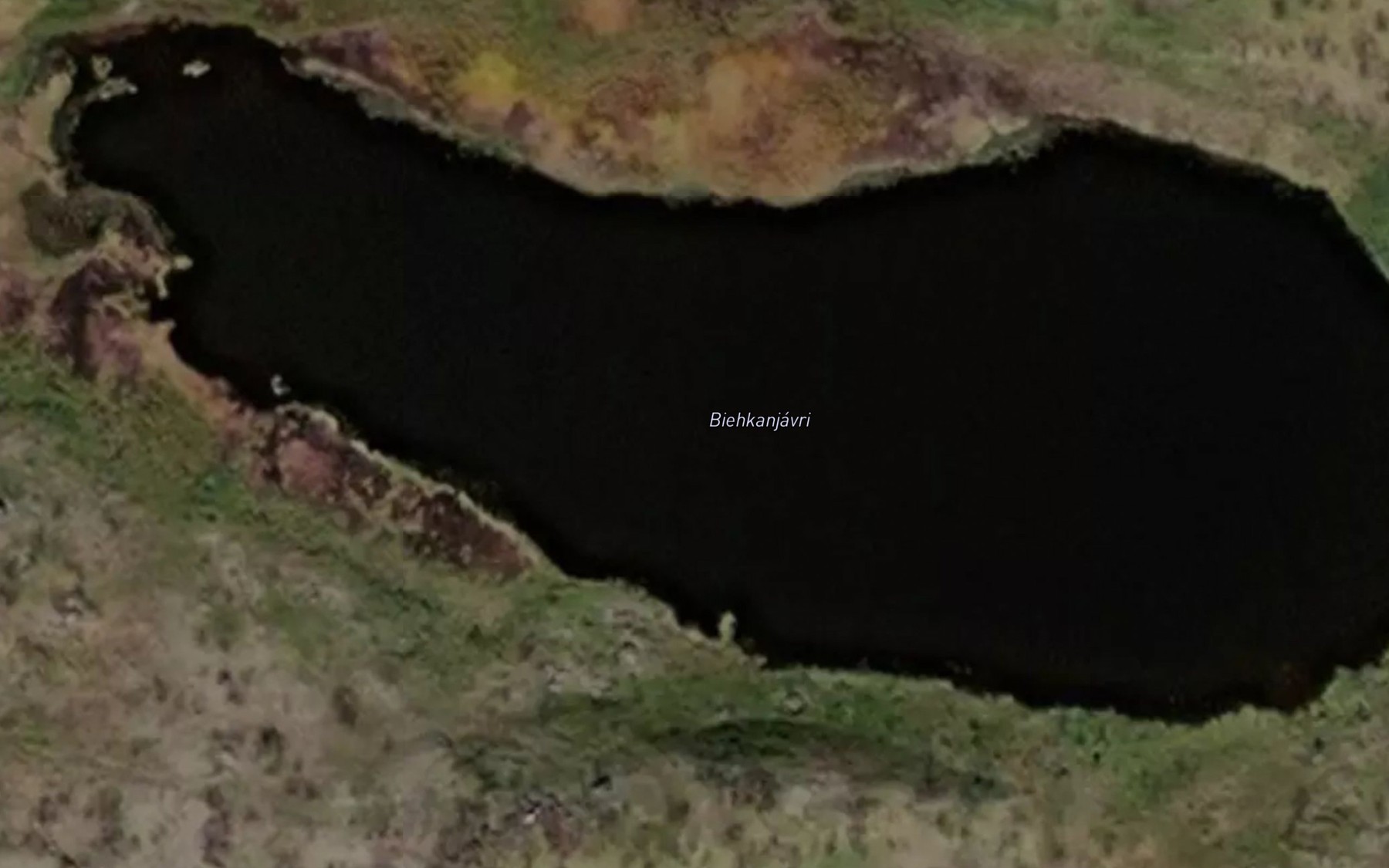 Satellite map of the Biekkanjavri