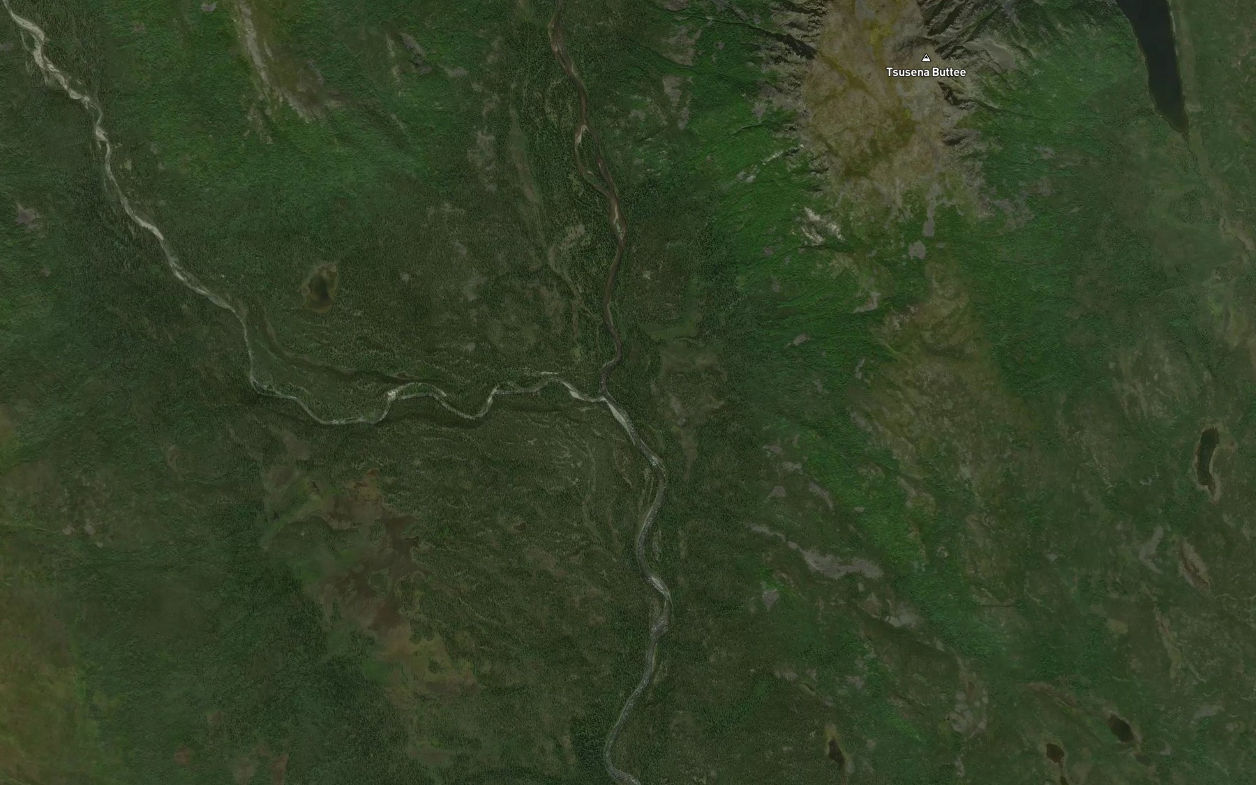 Satellite map of the Clark Creek