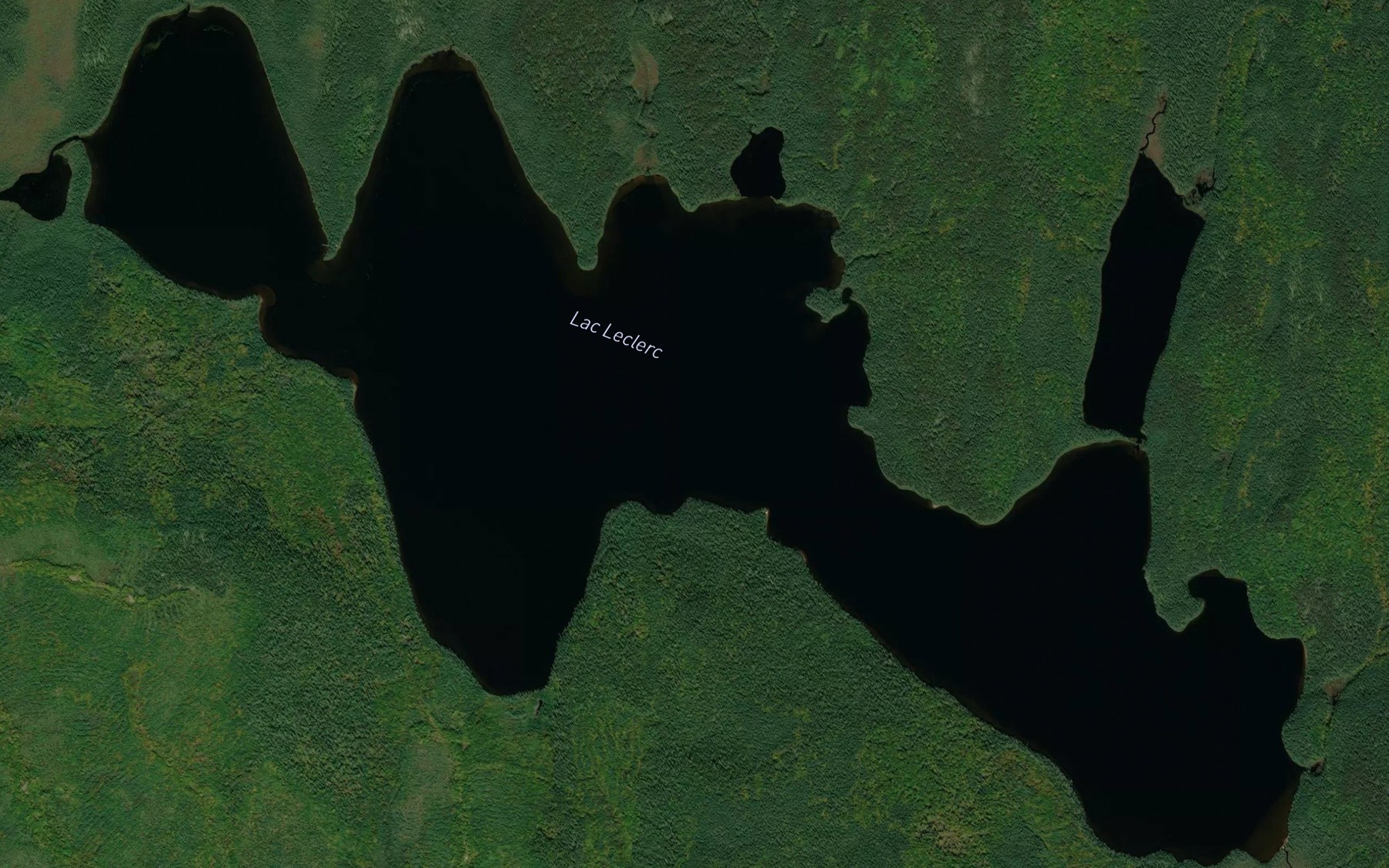 Satellite map of the Lac Leclerc