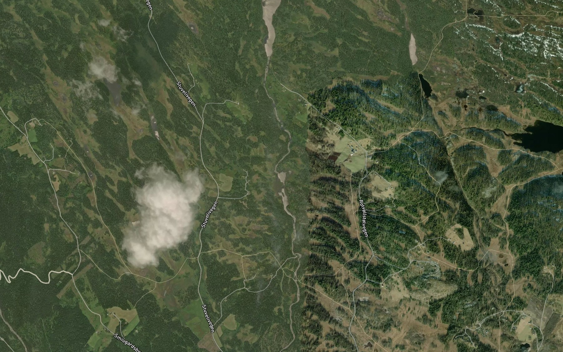 Satellite map of the Flaetjednet