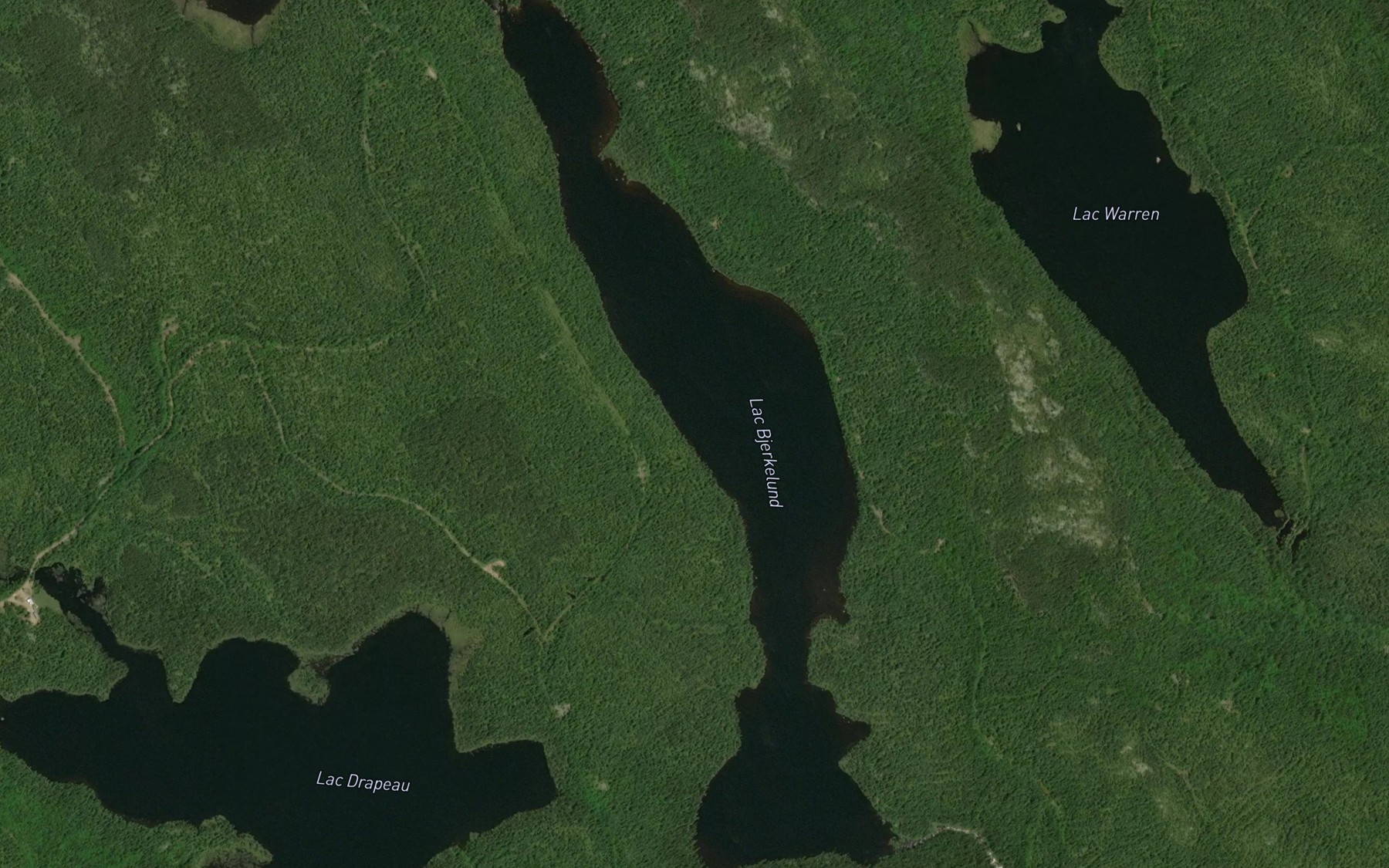 Satellite map of the Lac Bjerkelund
