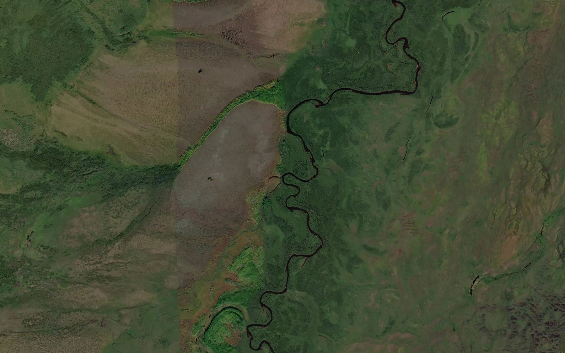 Satellite map of the Nezametnyy