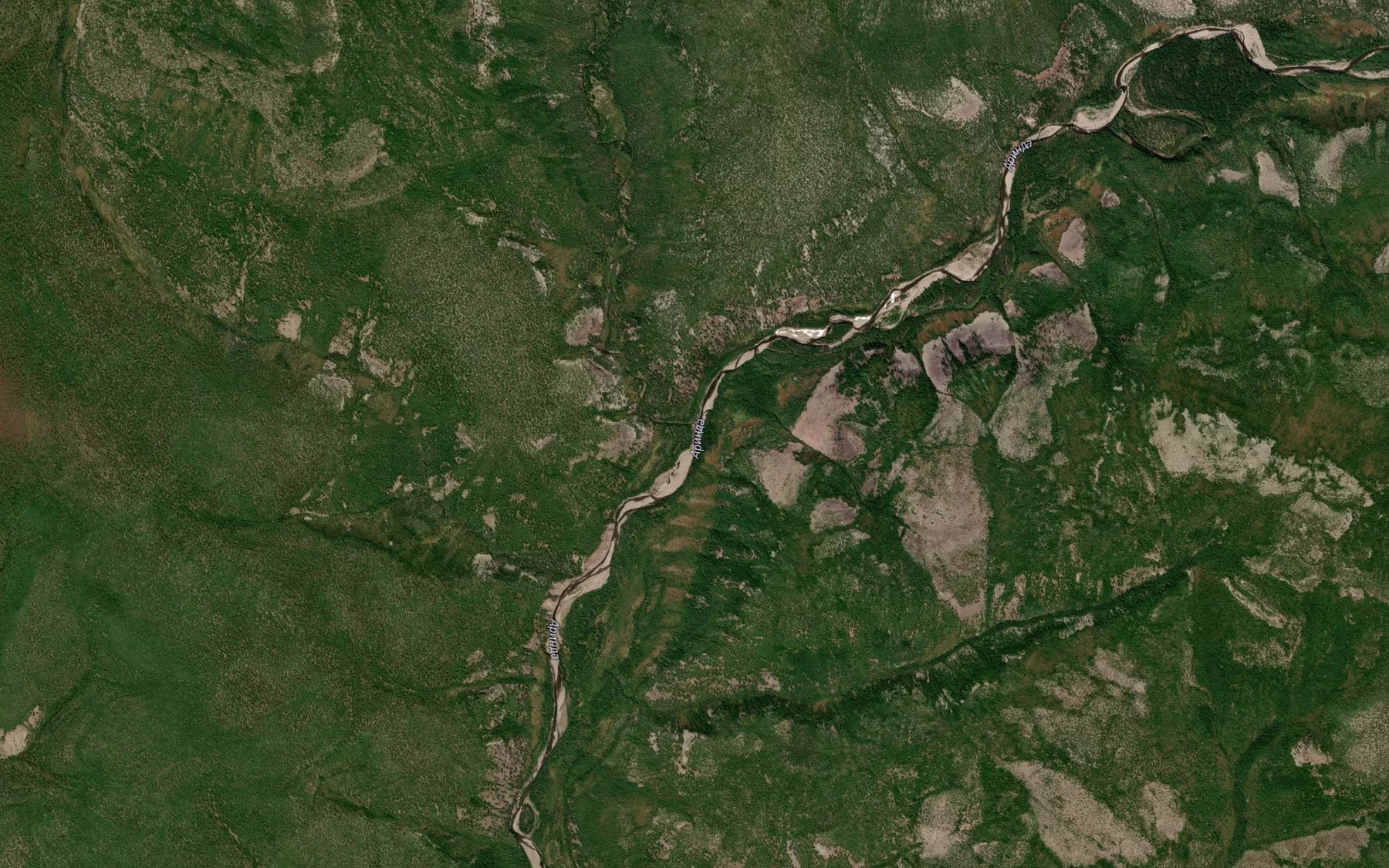 Satellite map of the Dertenga