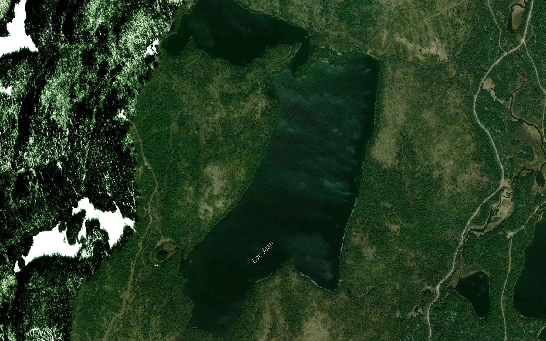 Satellite map of the Lac Jean